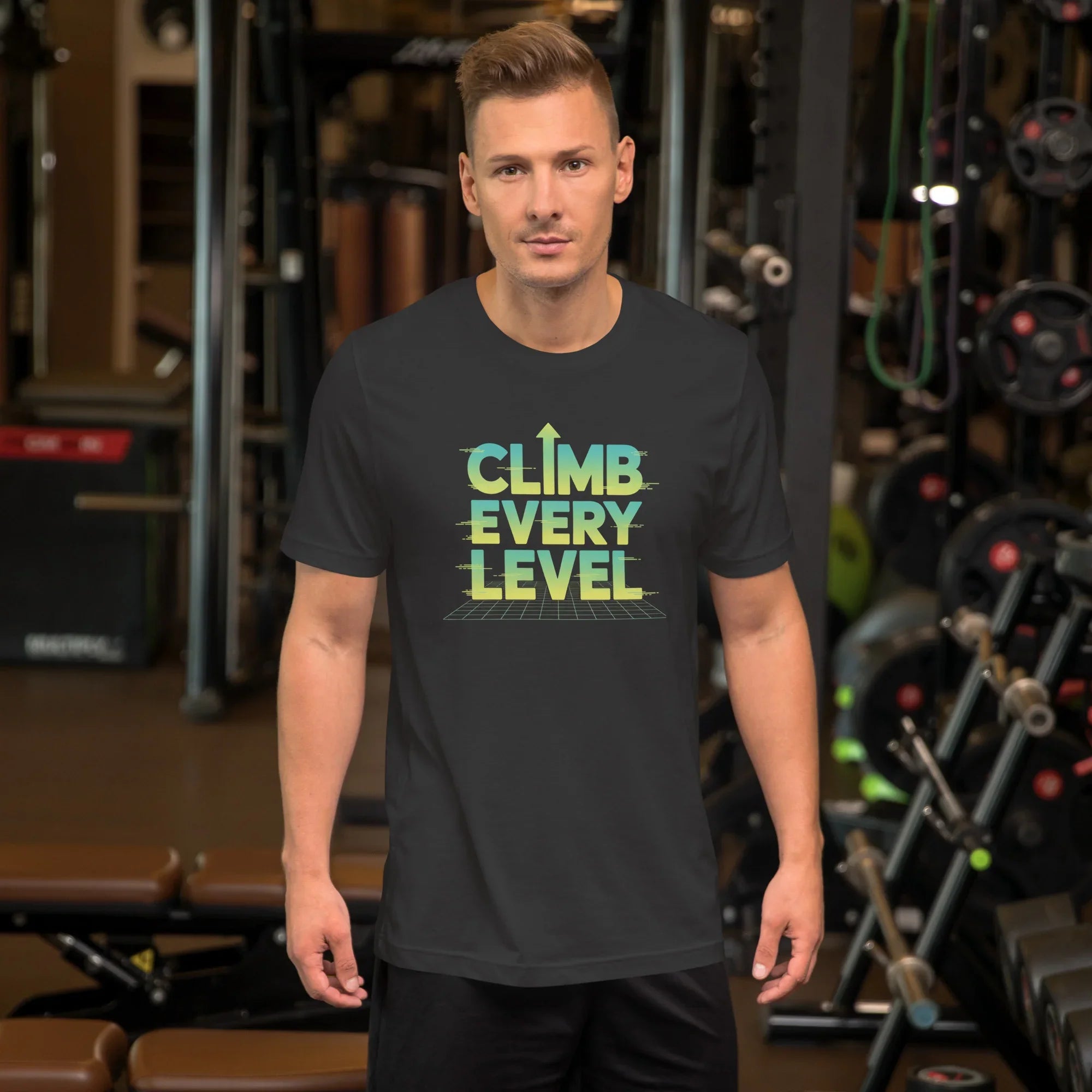 Climb Every Level T-Shirt – Retro Gamer Motivation Tee - RaZits