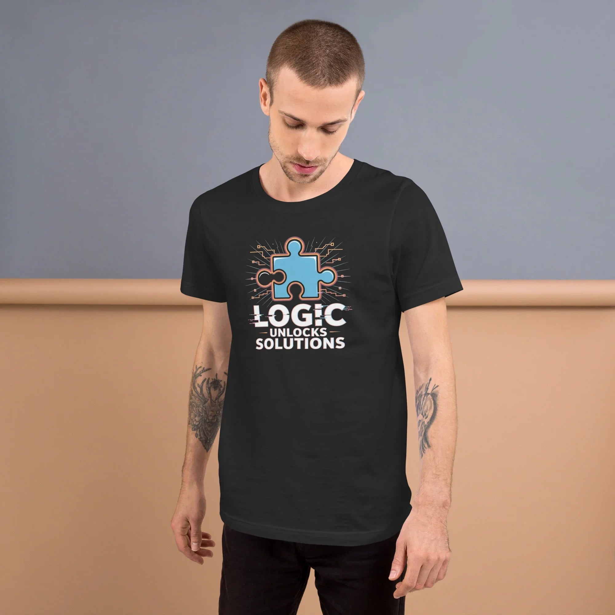 Logic Unlocks Solutions T-Shirt – Puzzle Solver Tee for Critical Thinkers - RaZits