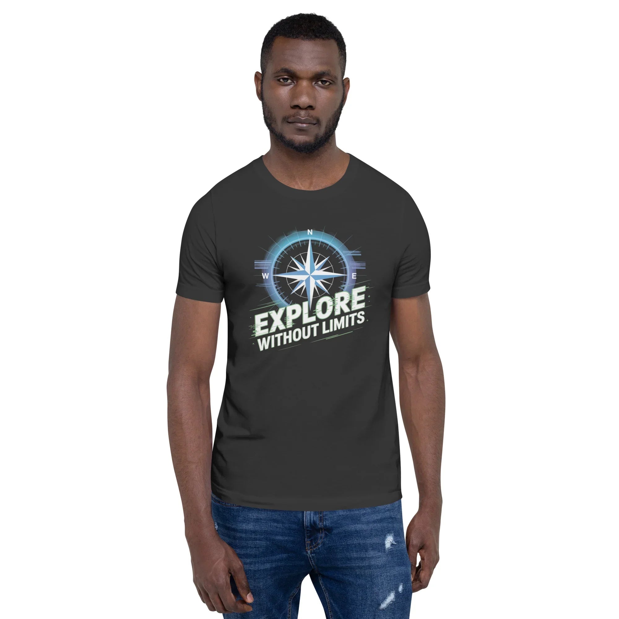 Explore Without Limits Compass T-Shirt – Adventure Open World Apparel - RaZits