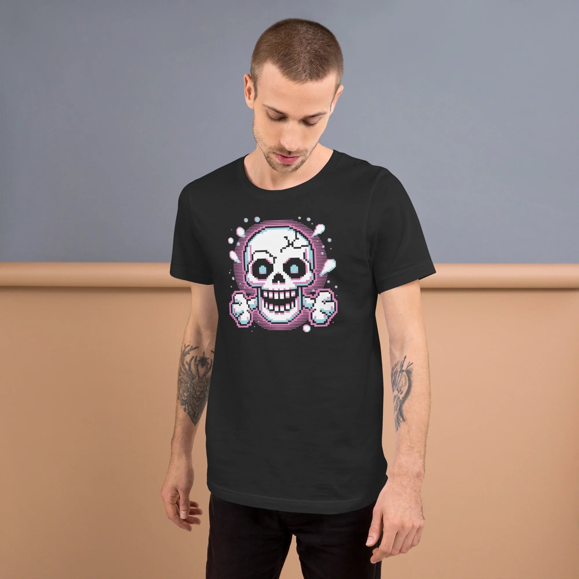 Pixel Skull Roguelike Shirt – Retro Dungeon Tee - RaZits
