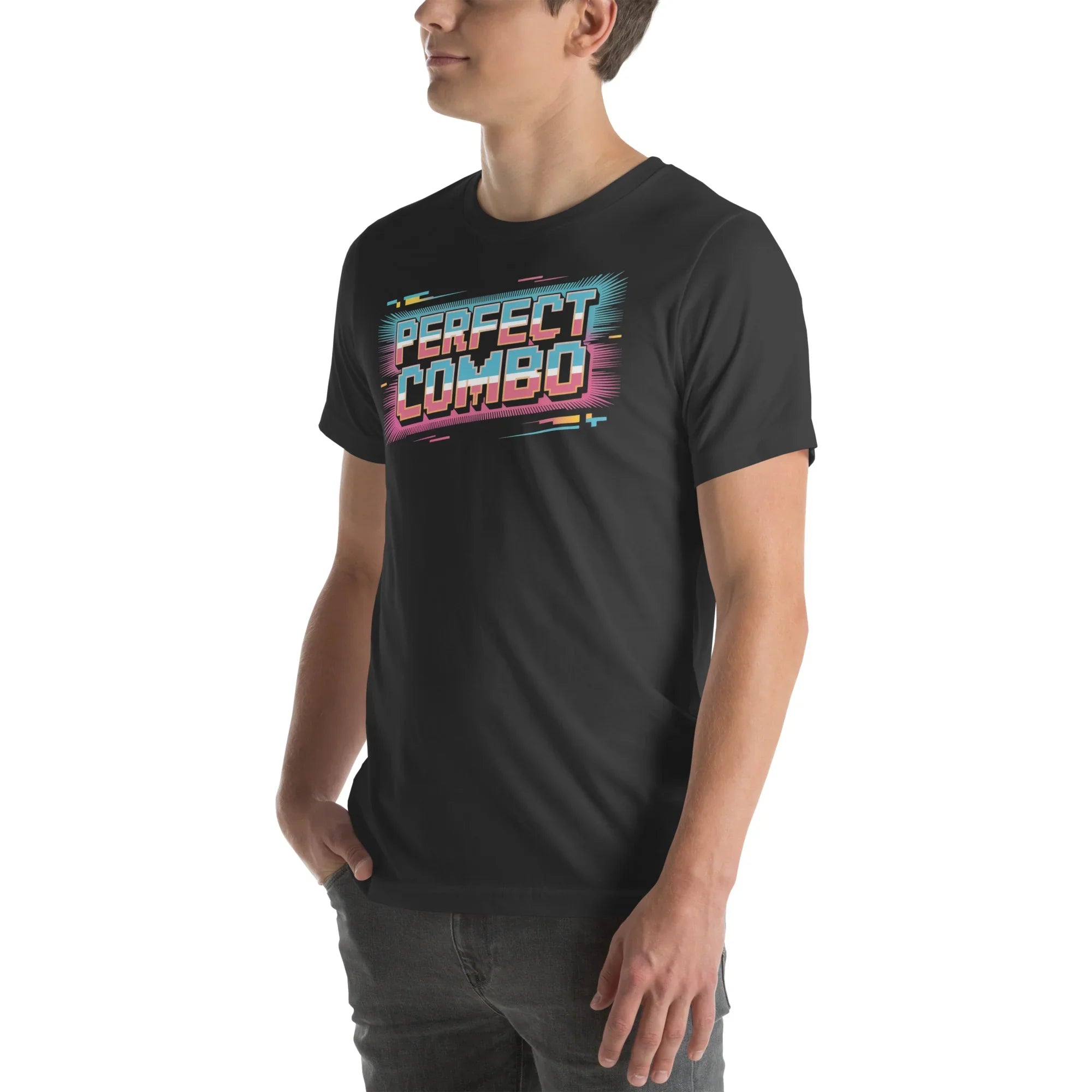 Perfect Combo Retro Arcade Graphic Tee – Pixel Power Burst Design - RaZits