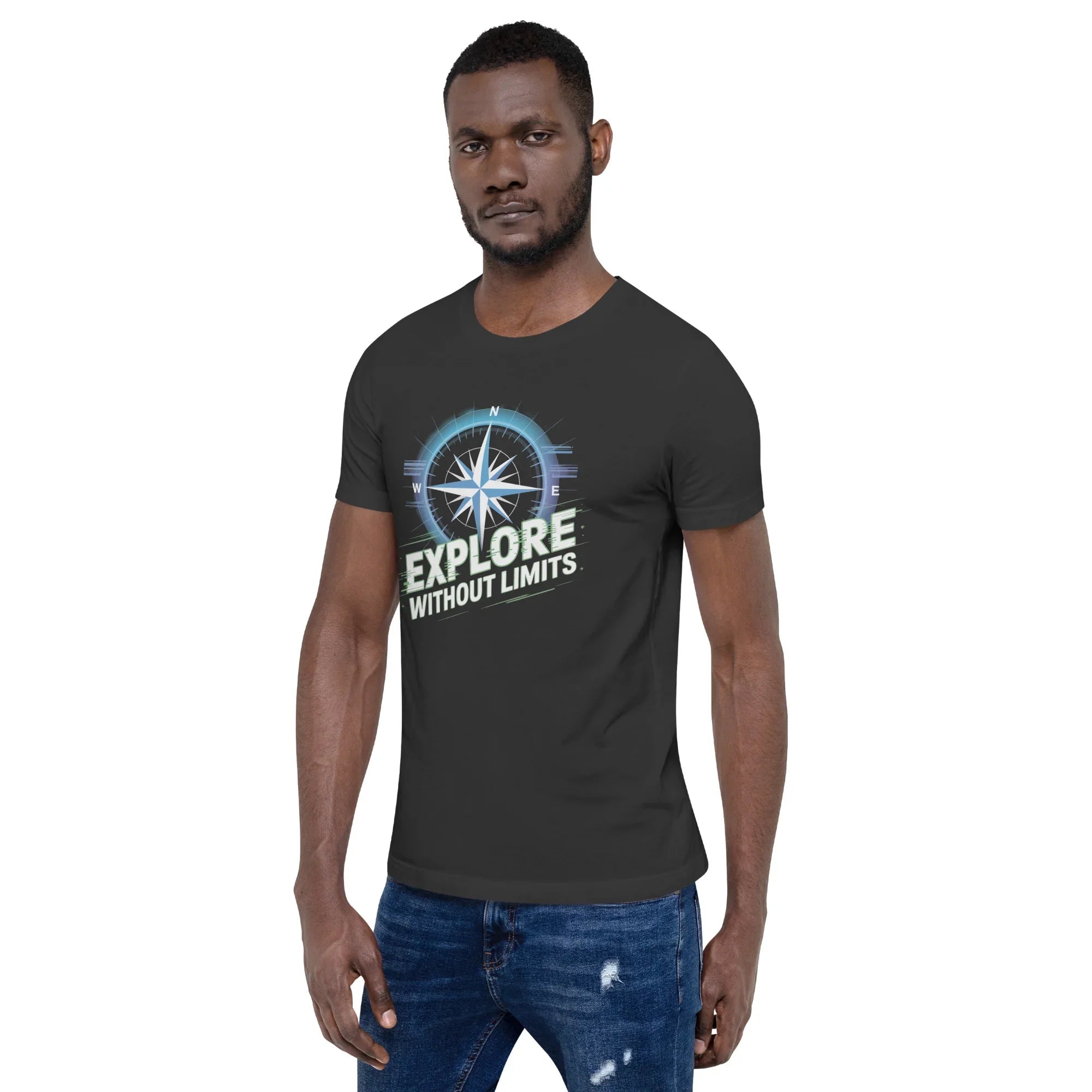 Explore Without Limits Compass T-Shirt – Adventure Open World Apparel - RaZits
