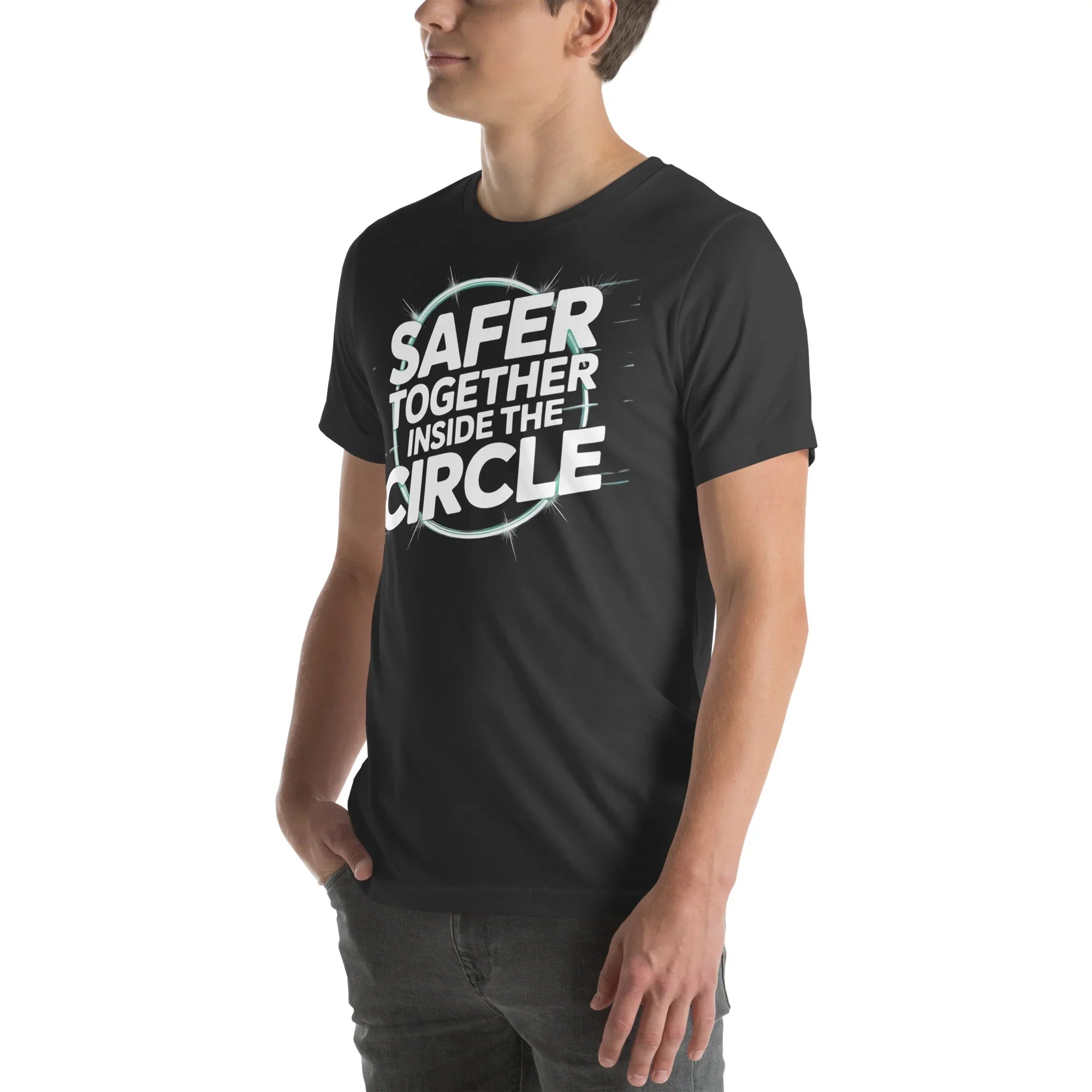 Safer Together Inside the Circle – Survival Zone Gamer T-Shirt - RaZits