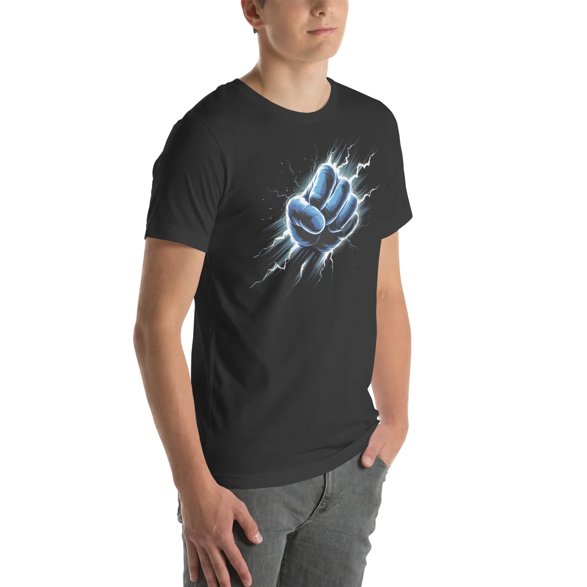Electric Fist Graphic Shirt – Power Strike Apparel for Action Fighters - RaZits