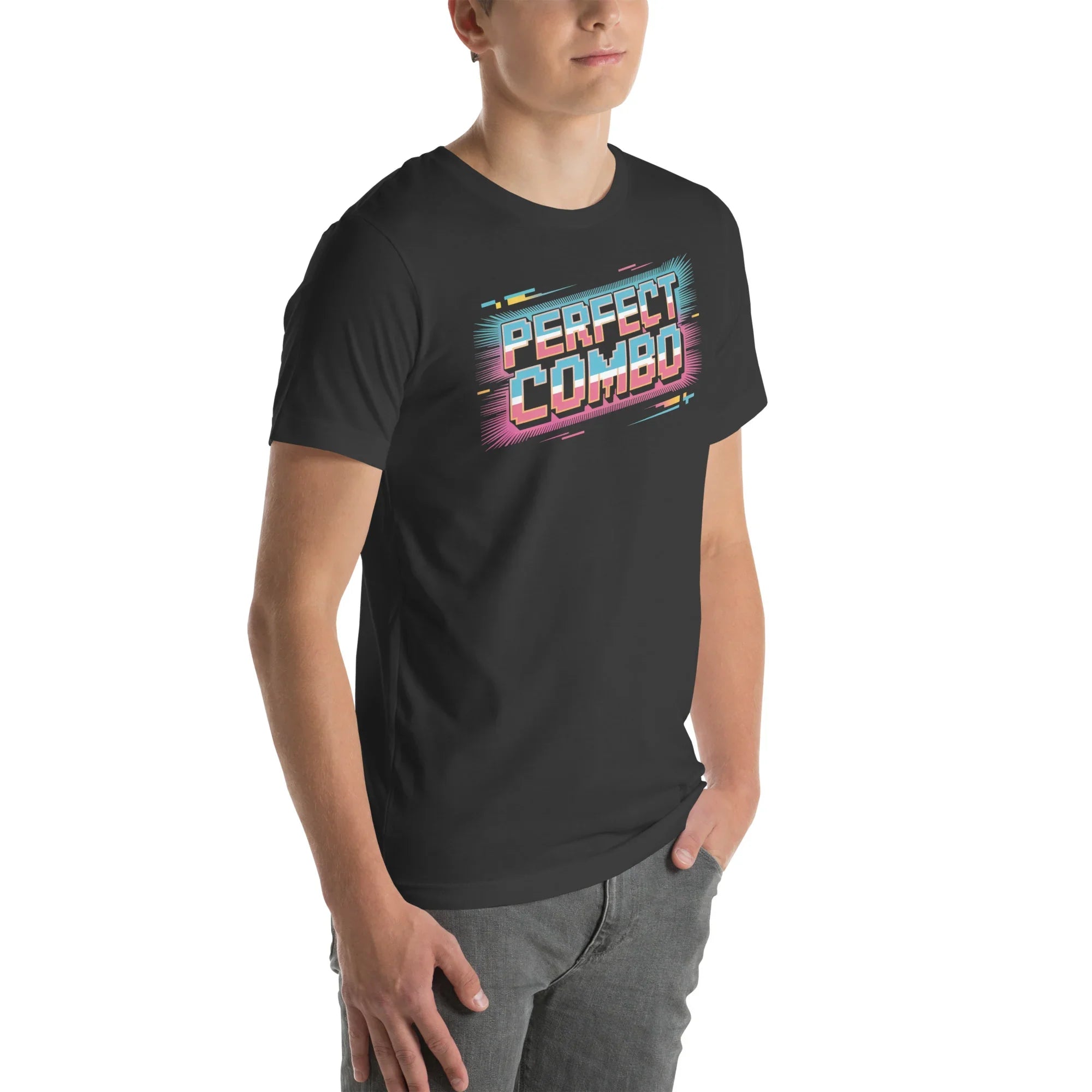 Perfect Combo Retro Arcade Graphic Tee – Pixel Power Burst Design - RaZits