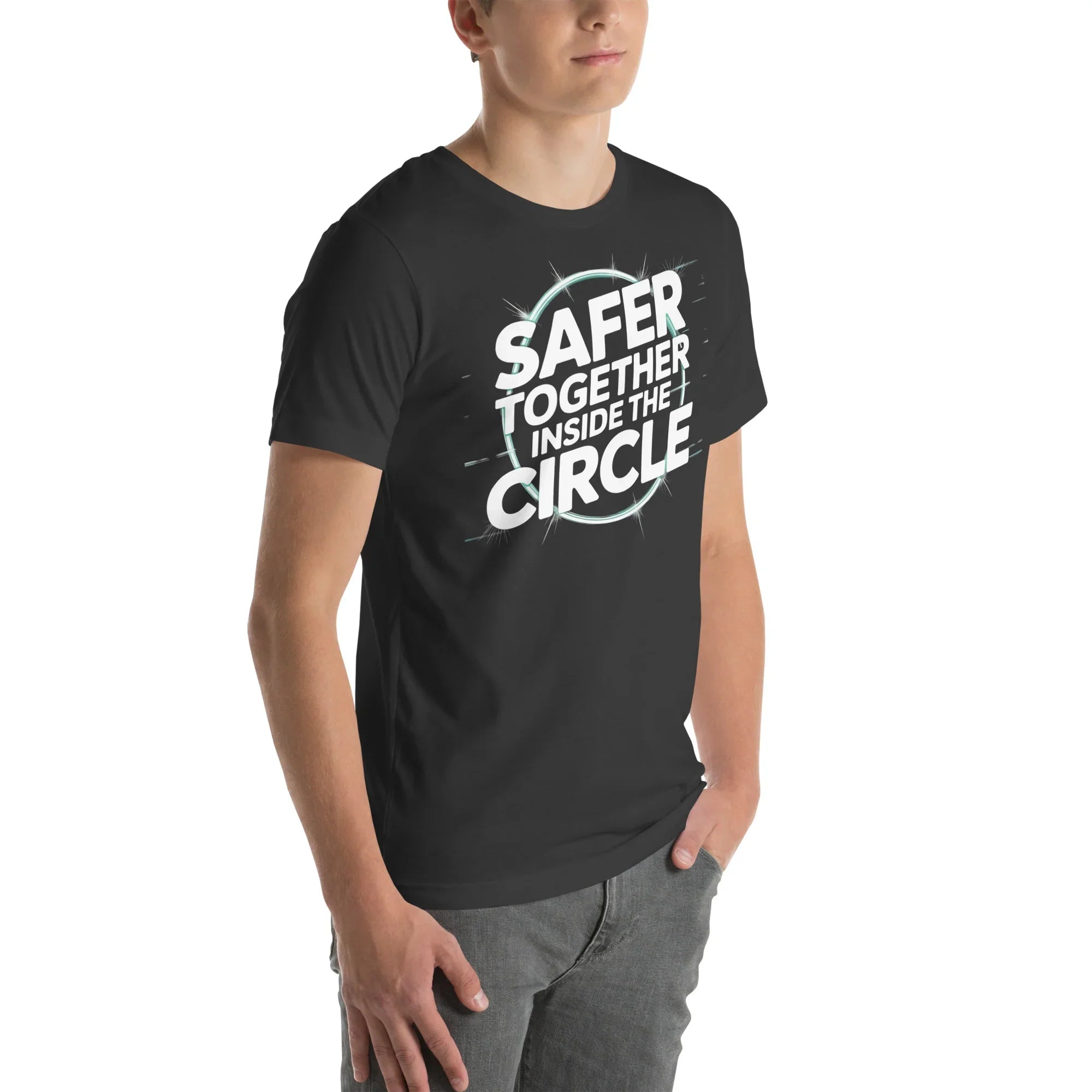 Safer Together Inside the Circle – Survival Zone Gamer T-Shirt - RaZits