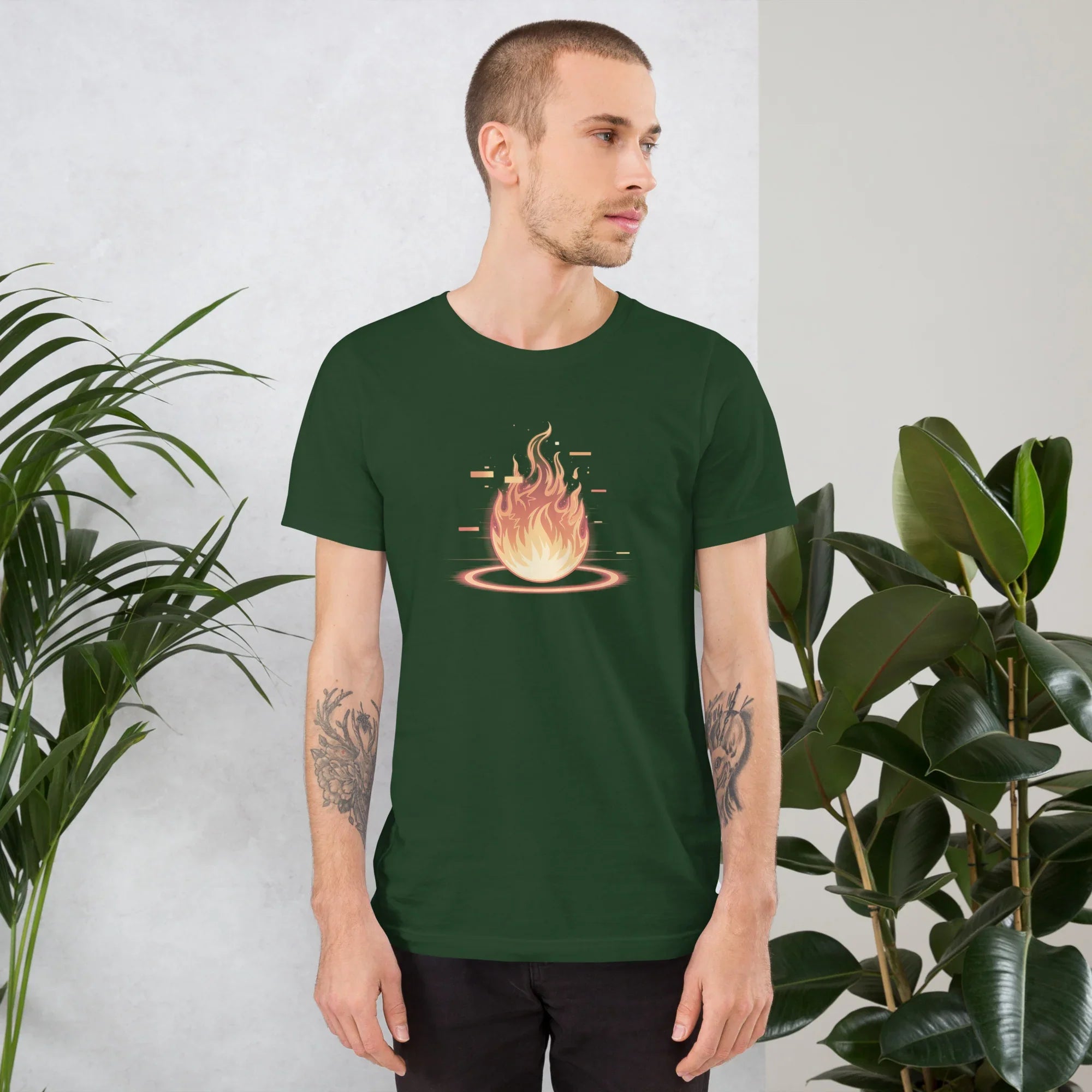 Fireball Graphic Shirt – Flame Energy Apparel for Action Fighters - RaZits