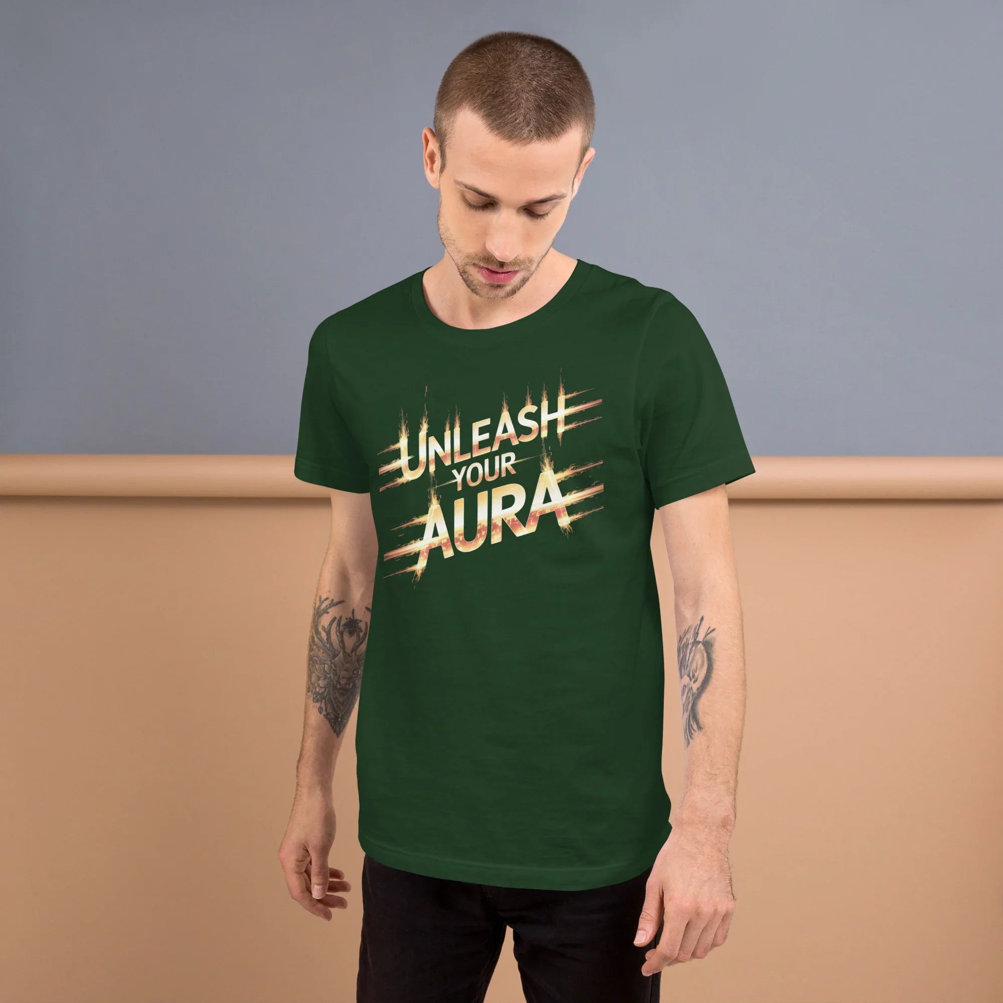 Unleash Your Aura Graphic Tee – Fiery Energy Burst Design - RaZits