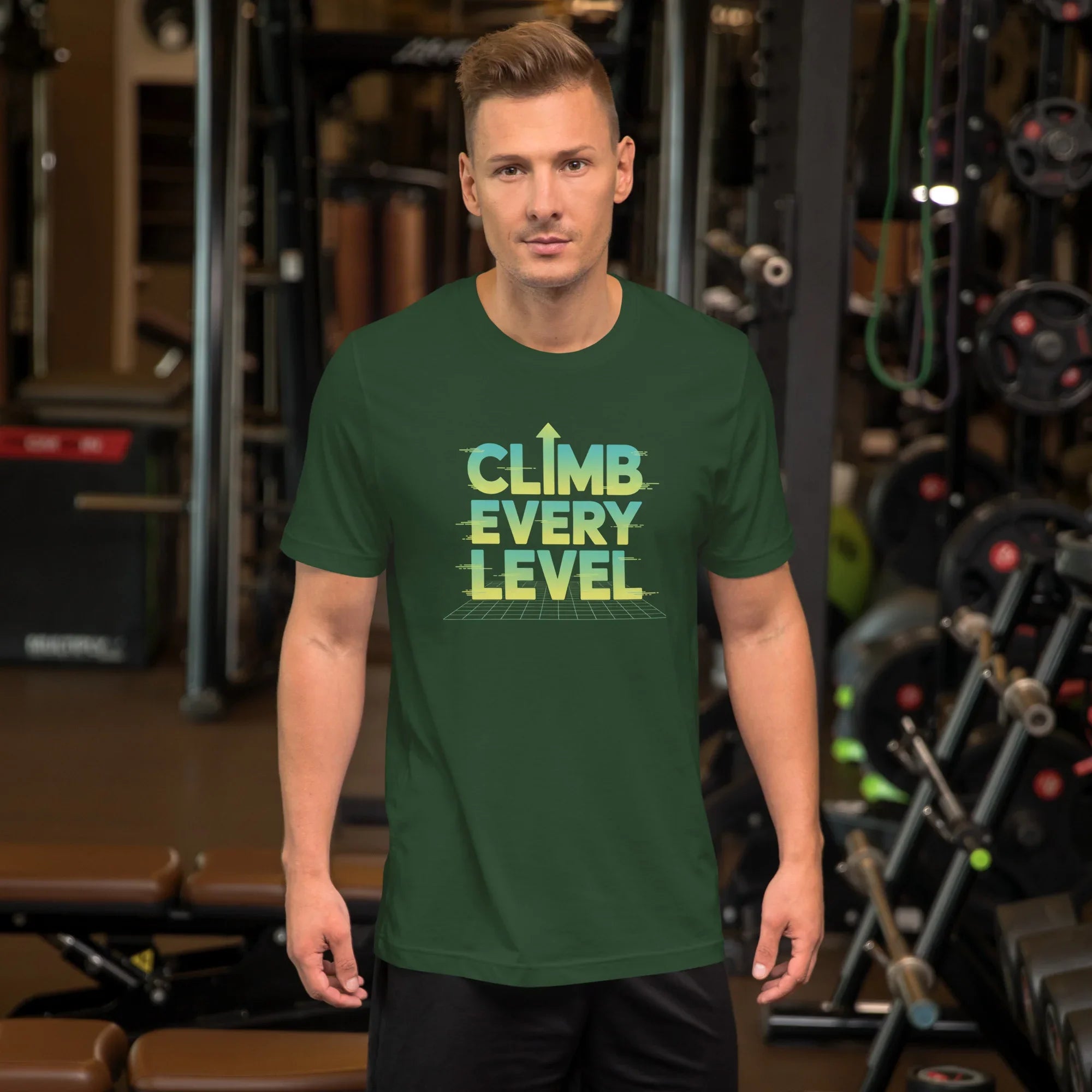 Climb Every Level T-Shirt – Retro Gamer Motivation Tee - RaZits