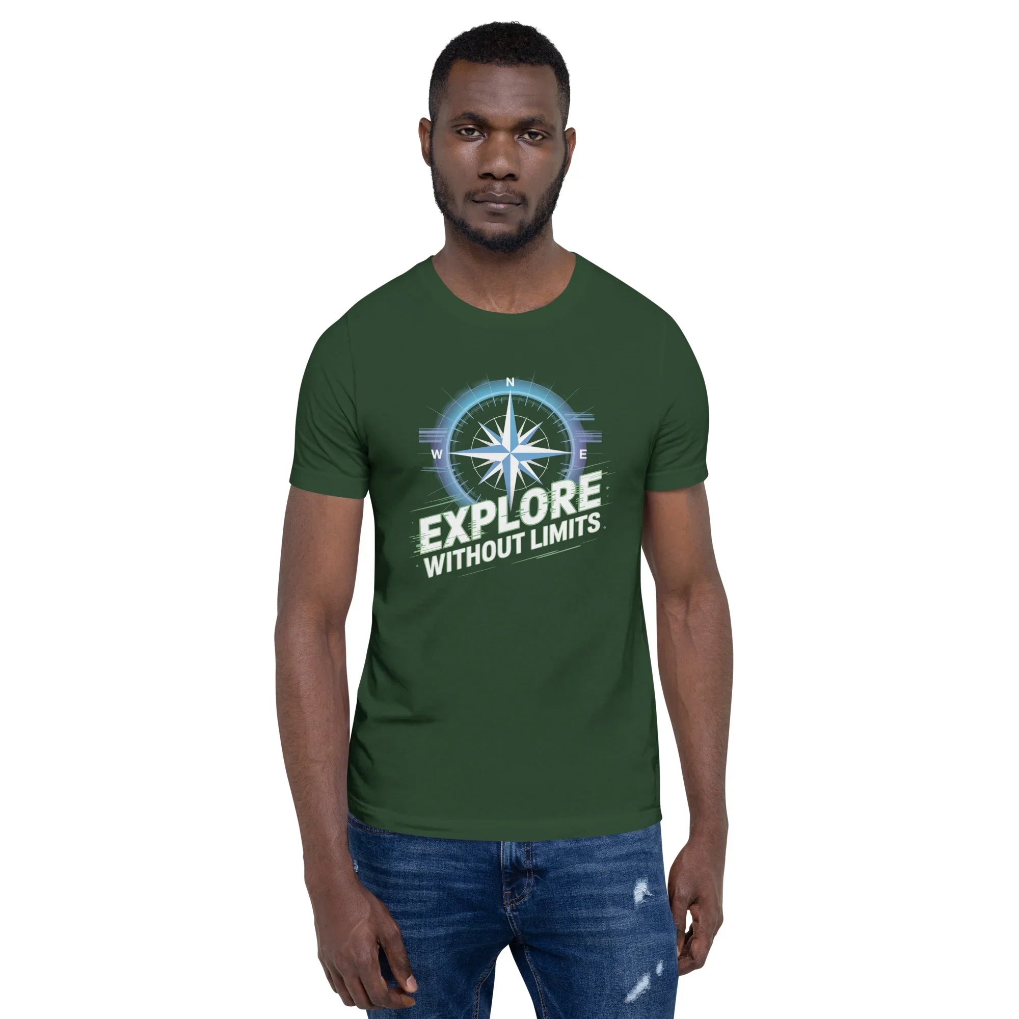 Explore Without Limits Compass T-Shirt – Adventure Open World Apparel - RaZits