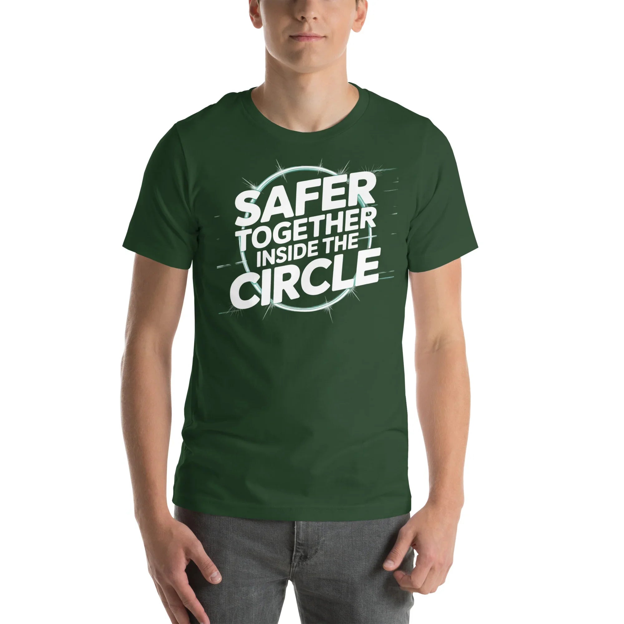 Safer Together Inside the Circle – Survival Zone Gamer T-Shirt - RaZits