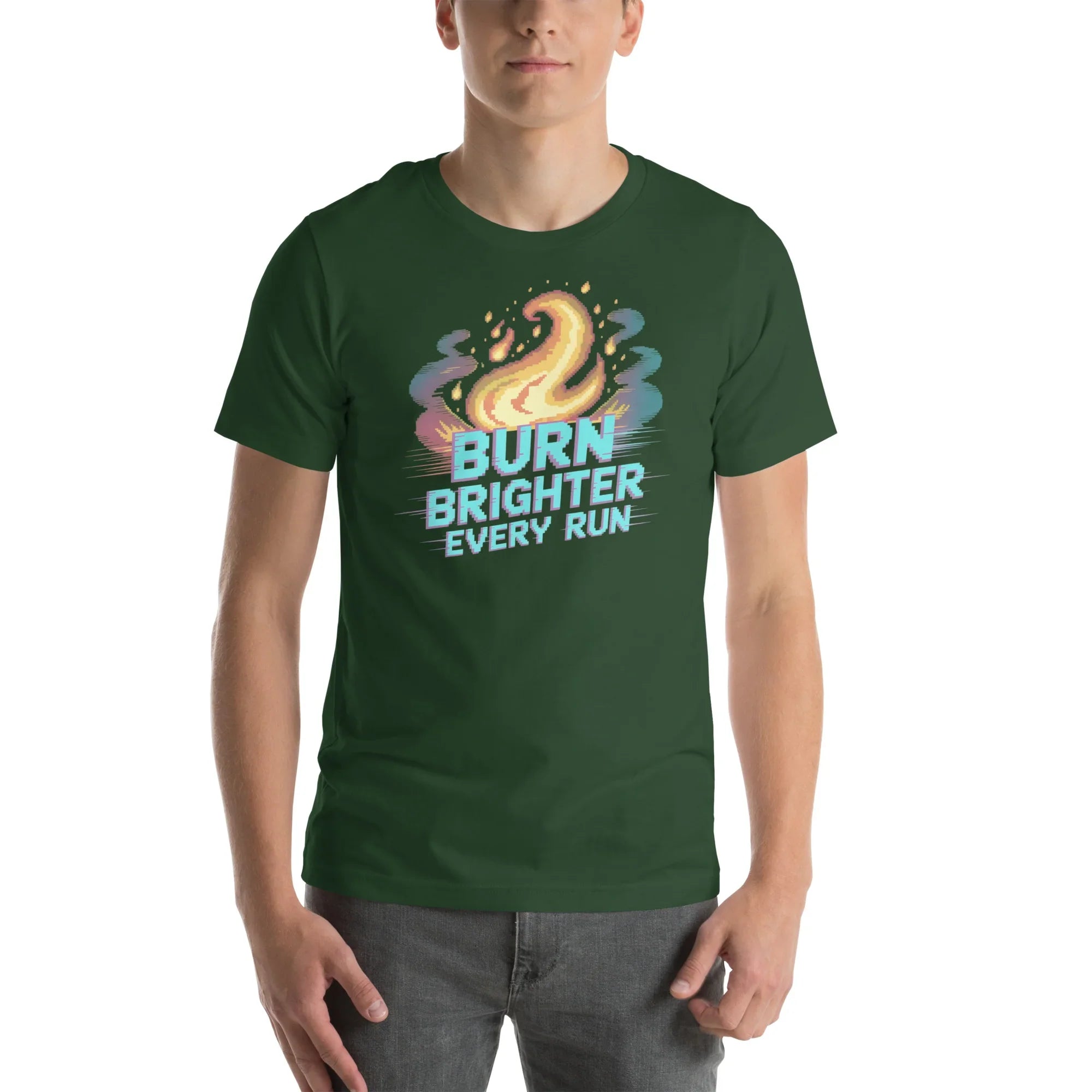 Burn Brighter Shirt – Pixel Flame Roguelike Tee - RaZits