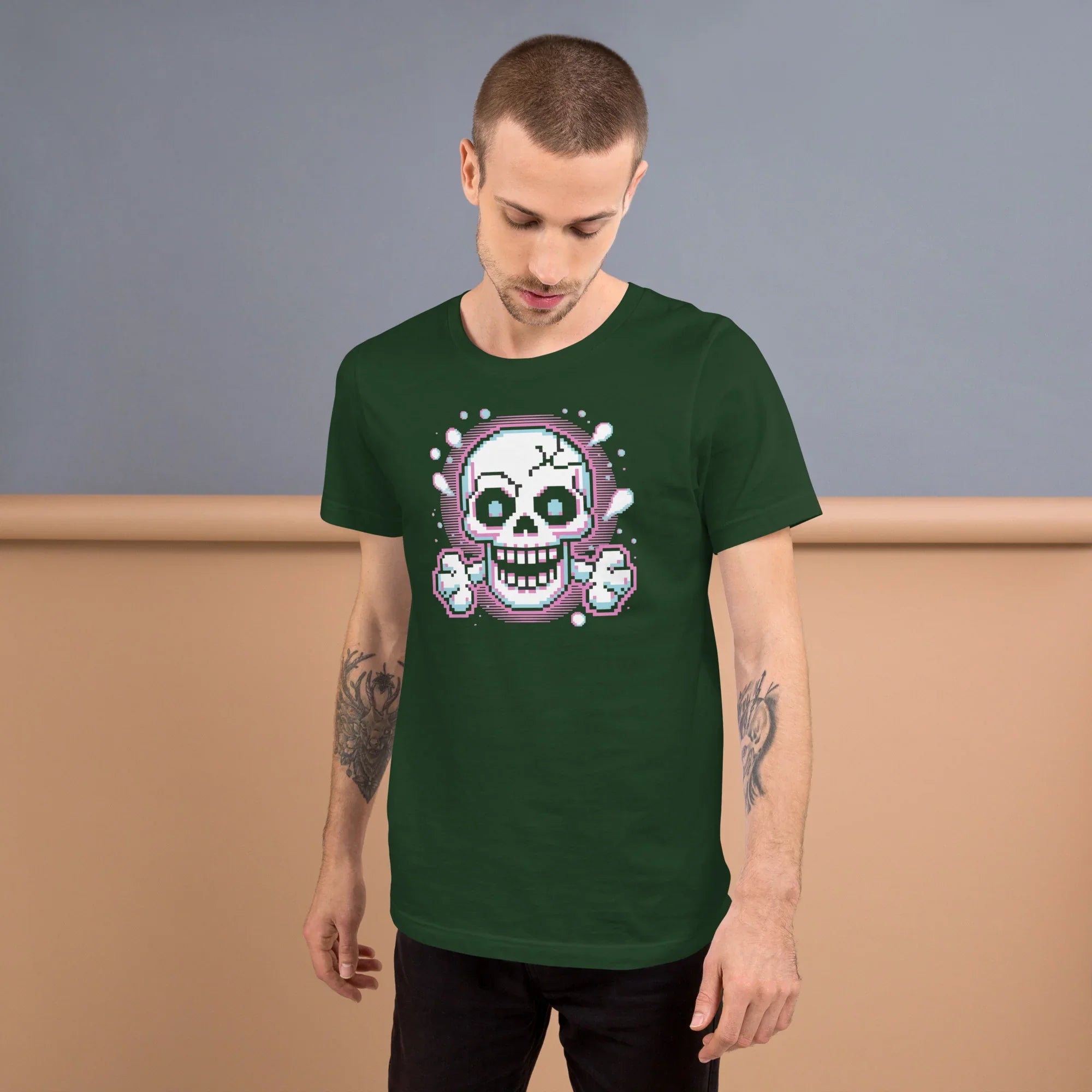 Pixel Skull Roguelike Shirt – Retro Dungeon Tee - RaZits
