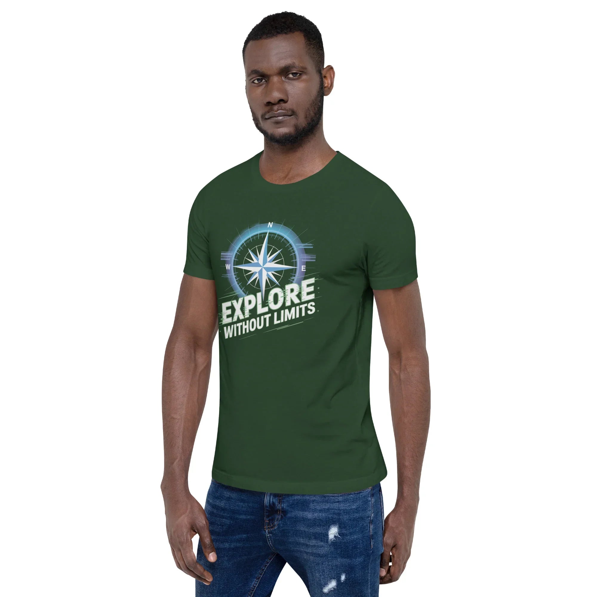 Explore Without Limits Compass T-Shirt – Adventure Open World Apparel - RaZits