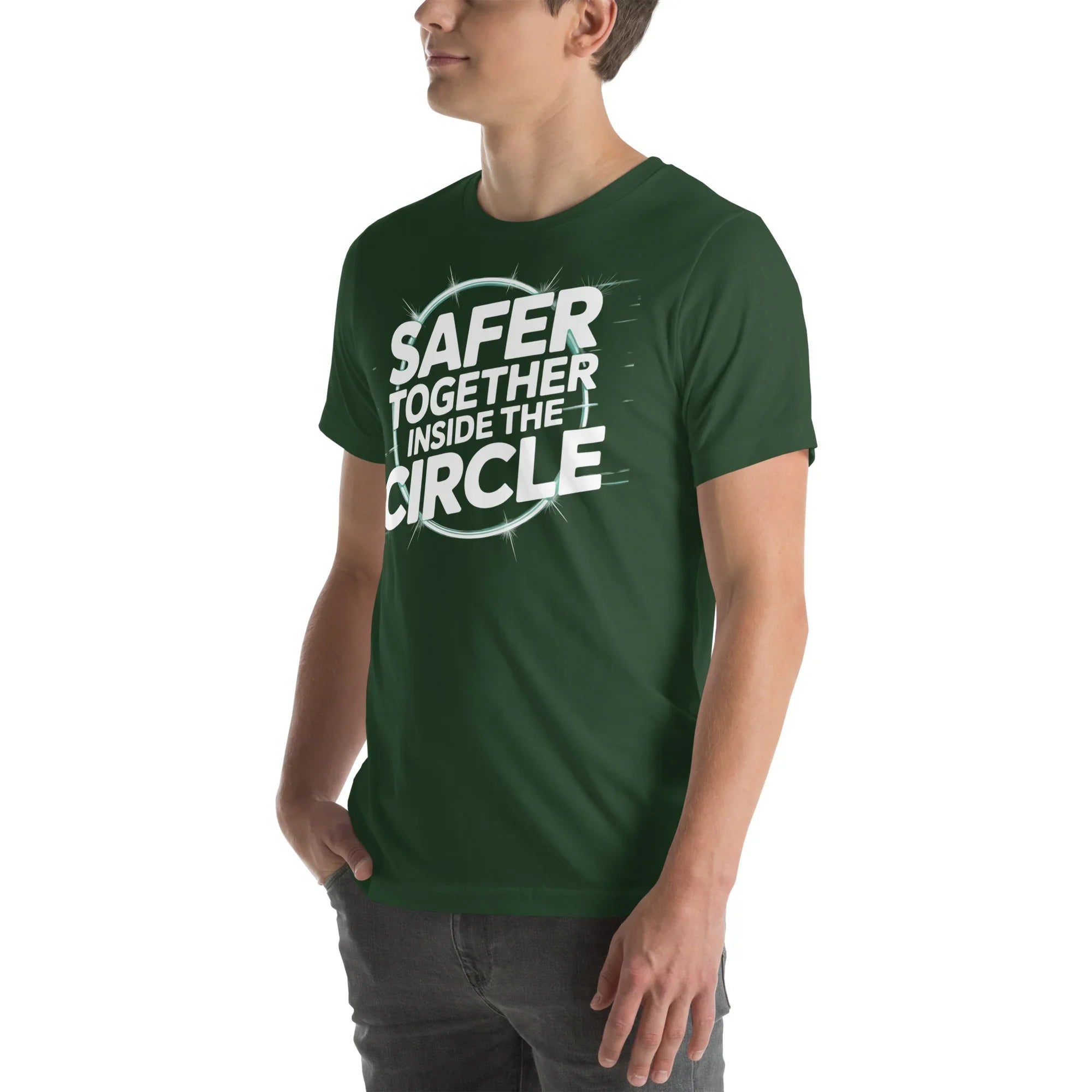 Safer Together Inside the Circle – Survival Zone Gamer T-Shirt - RaZits