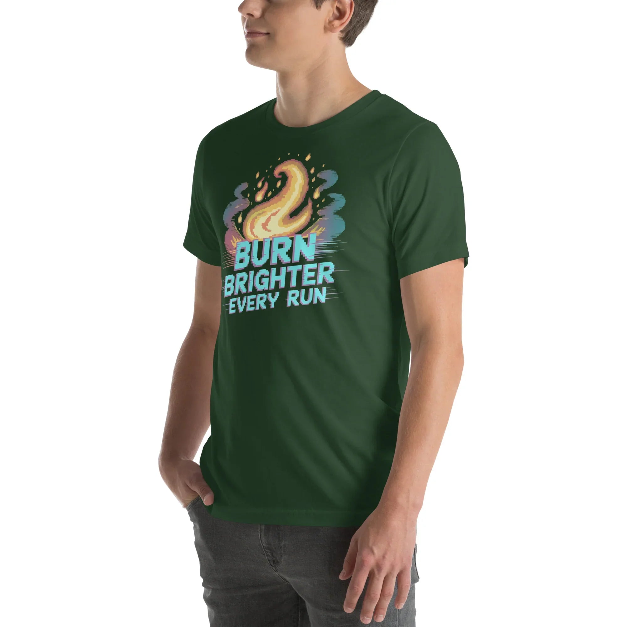 Burn Brighter Shirt – Pixel Flame Roguelike Tee - RaZits
