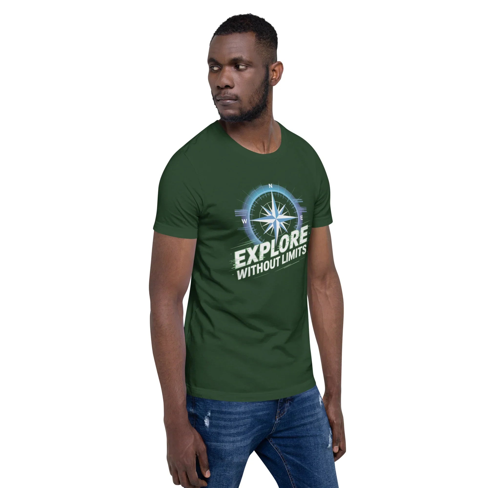 Explore Without Limits Compass T-Shirt – Adventure Open World Apparel - RaZits