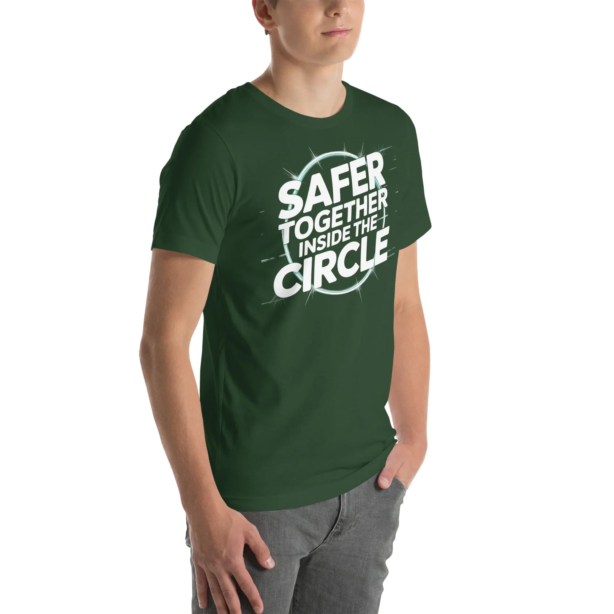 Safer Together Inside the Circle – Survival Zone Gamer T-Shirt - RaZits