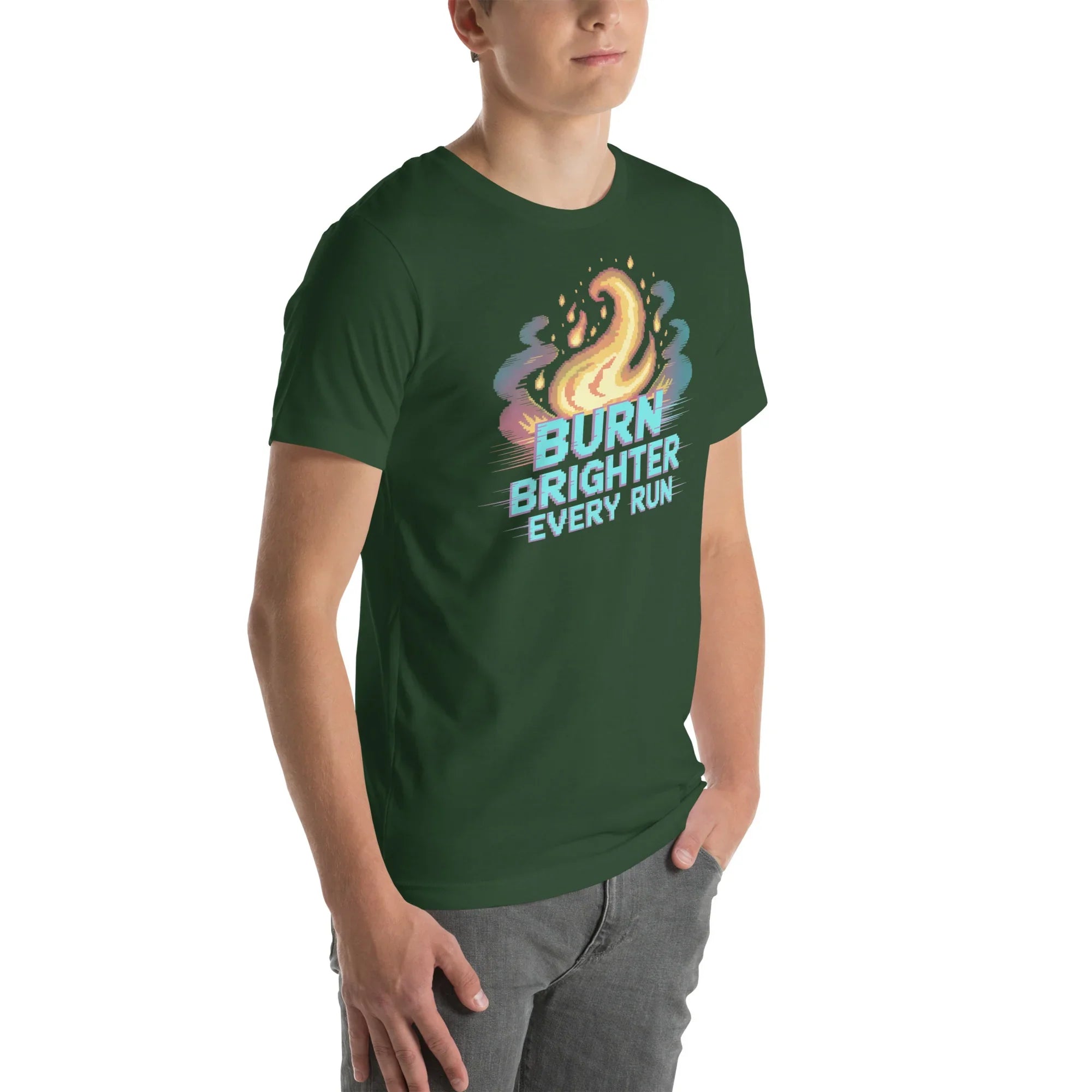 Burn Brighter Shirt – Pixel Flame Roguelike Tee - RaZits