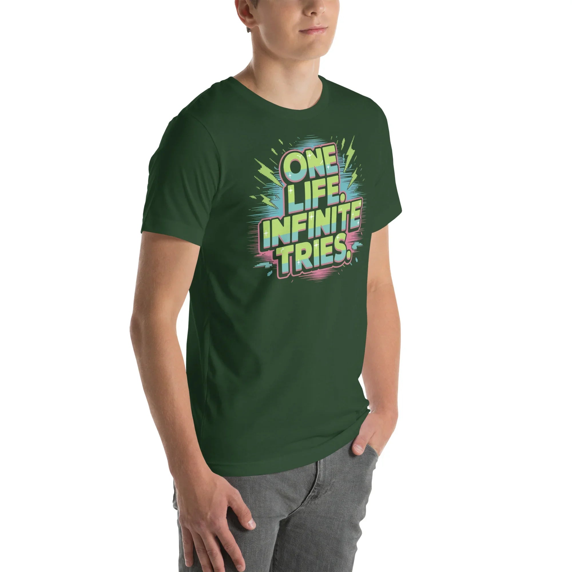 One Life Infinite Tries Roguelike Shirt – Hardcore Gamer Tee - RaZits