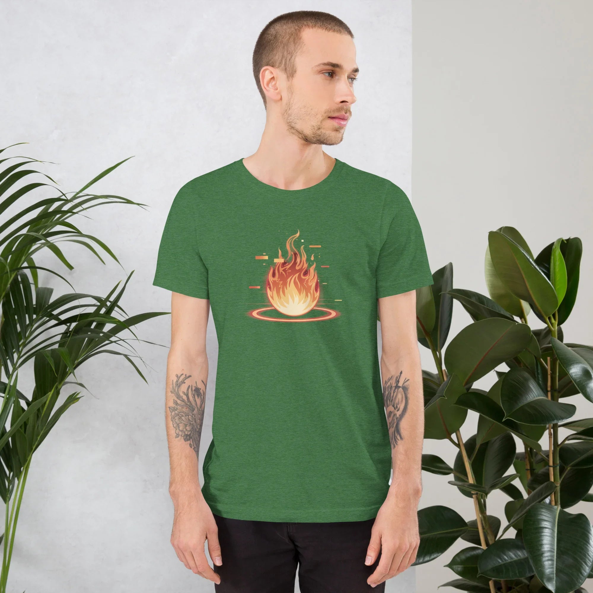 Fireball Graphic Shirt – Flame Energy Apparel for Action Fighters - RaZits