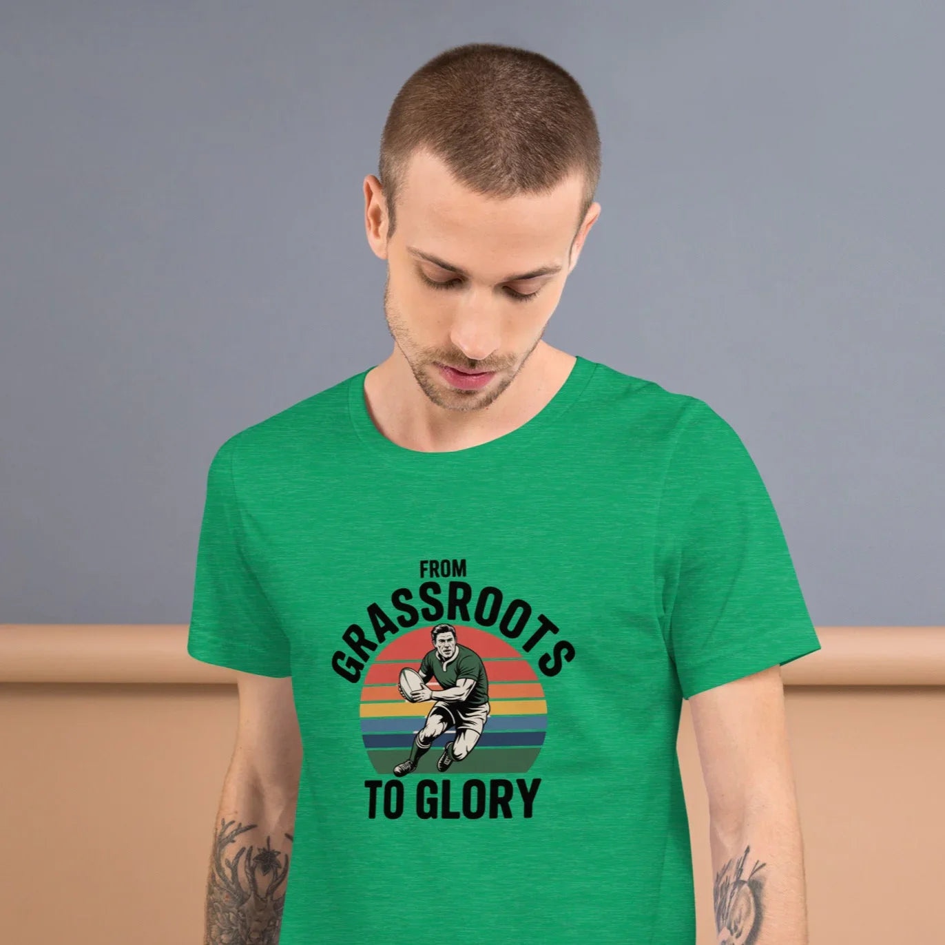 Grassroots to Glory Rugby Tee – Vintage Sport Style - RaZits