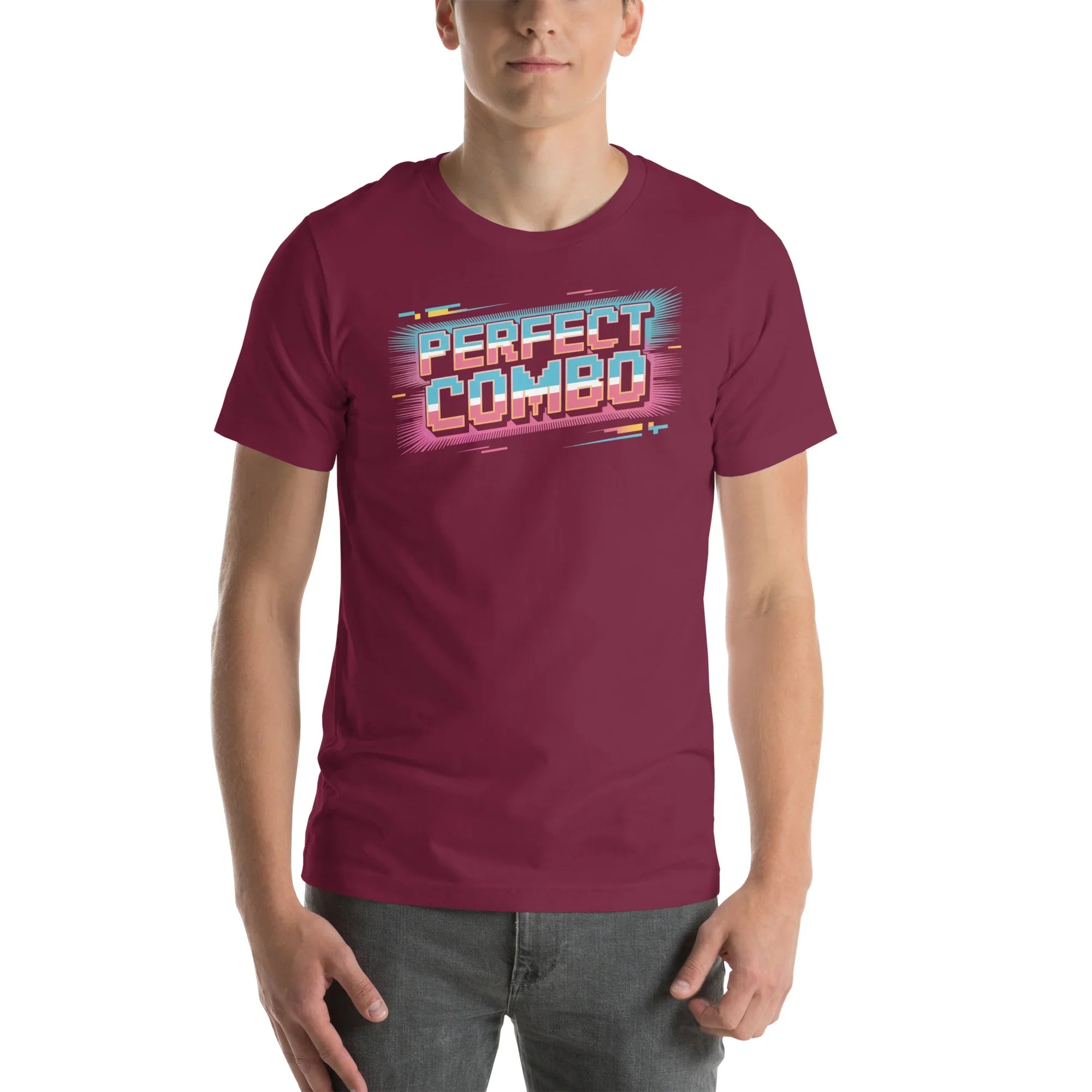 Perfect Combo Retro Arcade Graphic Tee – Pixel Power Burst Design - RaZits