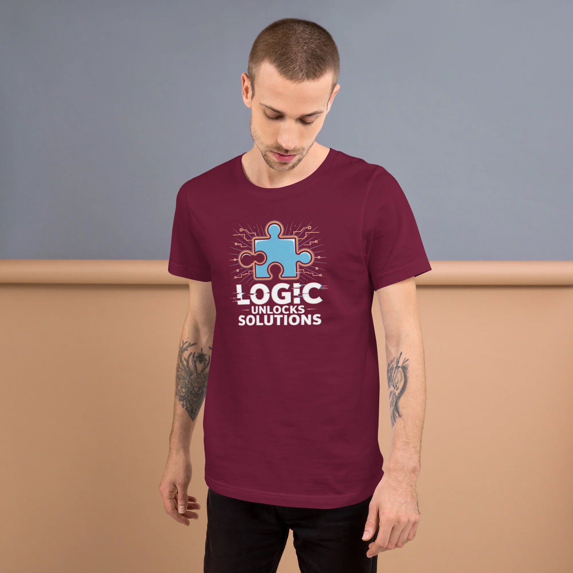 Logic Unlocks Solutions T-Shirt – Puzzle Solver Tee for Critical Thinkers - RaZits