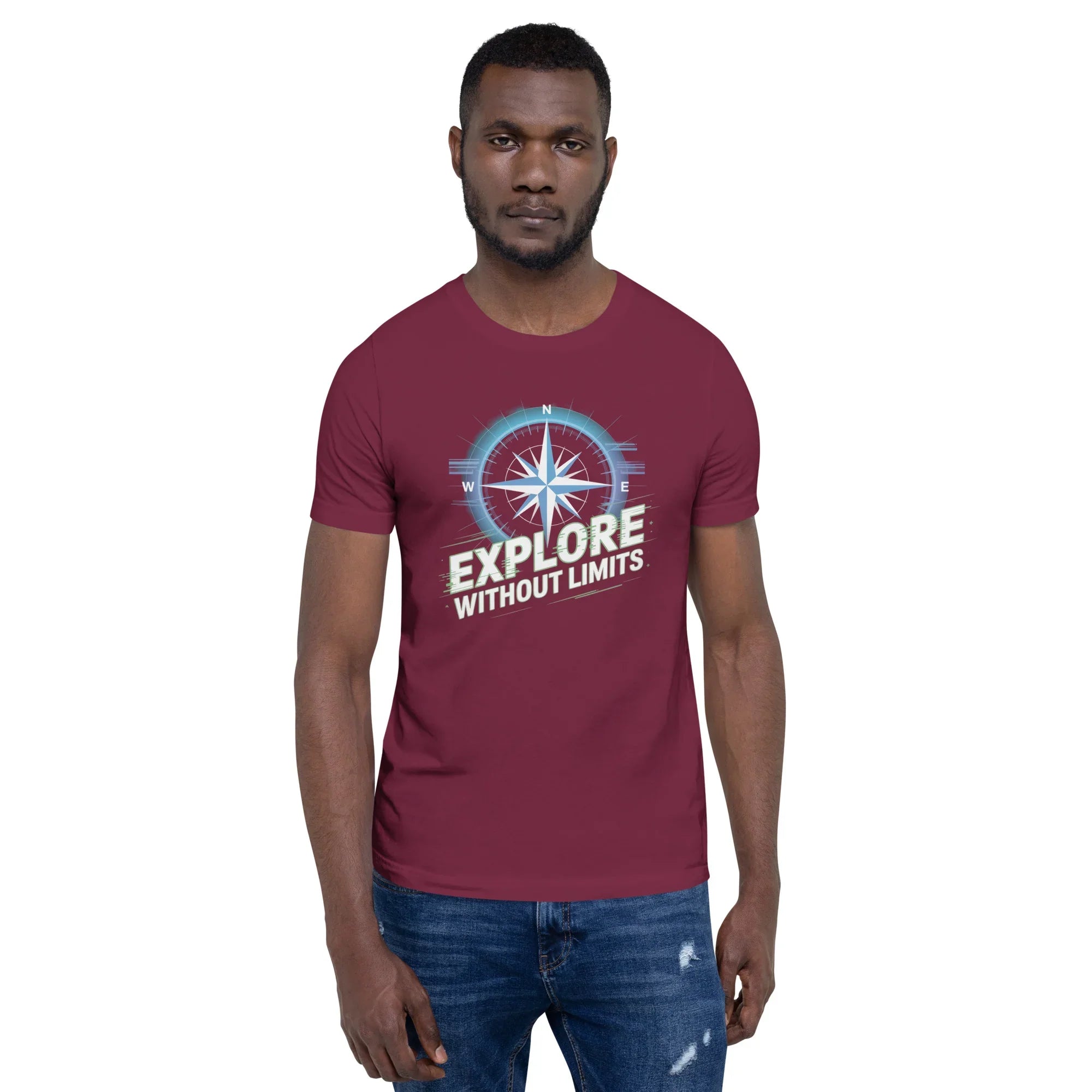 Explore Without Limits Compass T-Shirt – Adventure Open World Apparel - RaZits