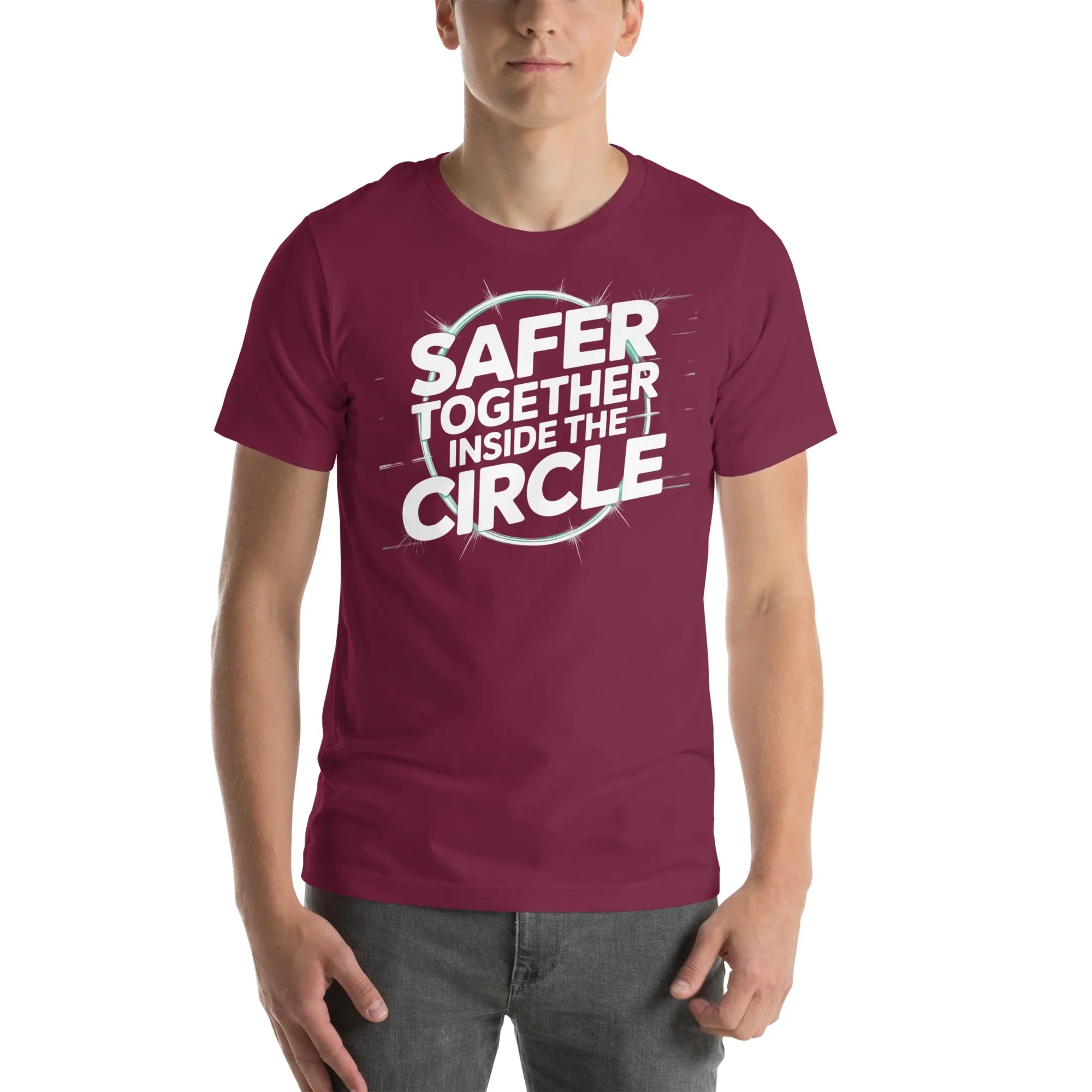 Safer Together Inside the Circle – Survival Zone Gamer T-Shirt - RaZits