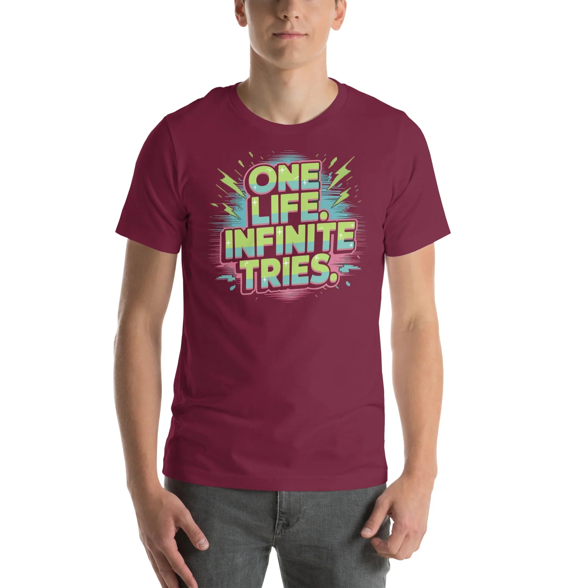 One Life Infinite Tries Roguelike Shirt – Hardcore Gamer Tee - RaZits