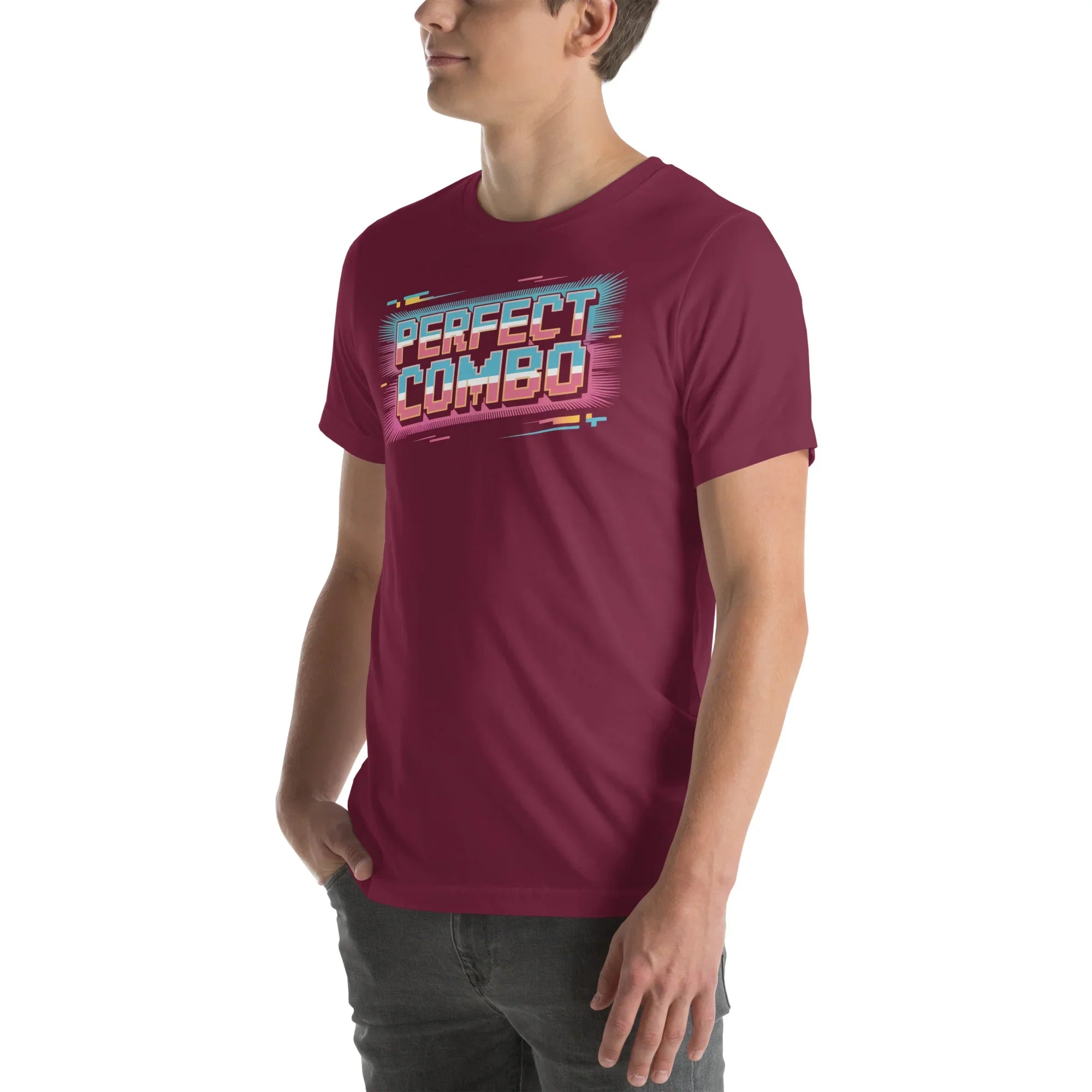 Perfect Combo Retro Arcade Graphic Tee – Pixel Power Burst Design - RaZits