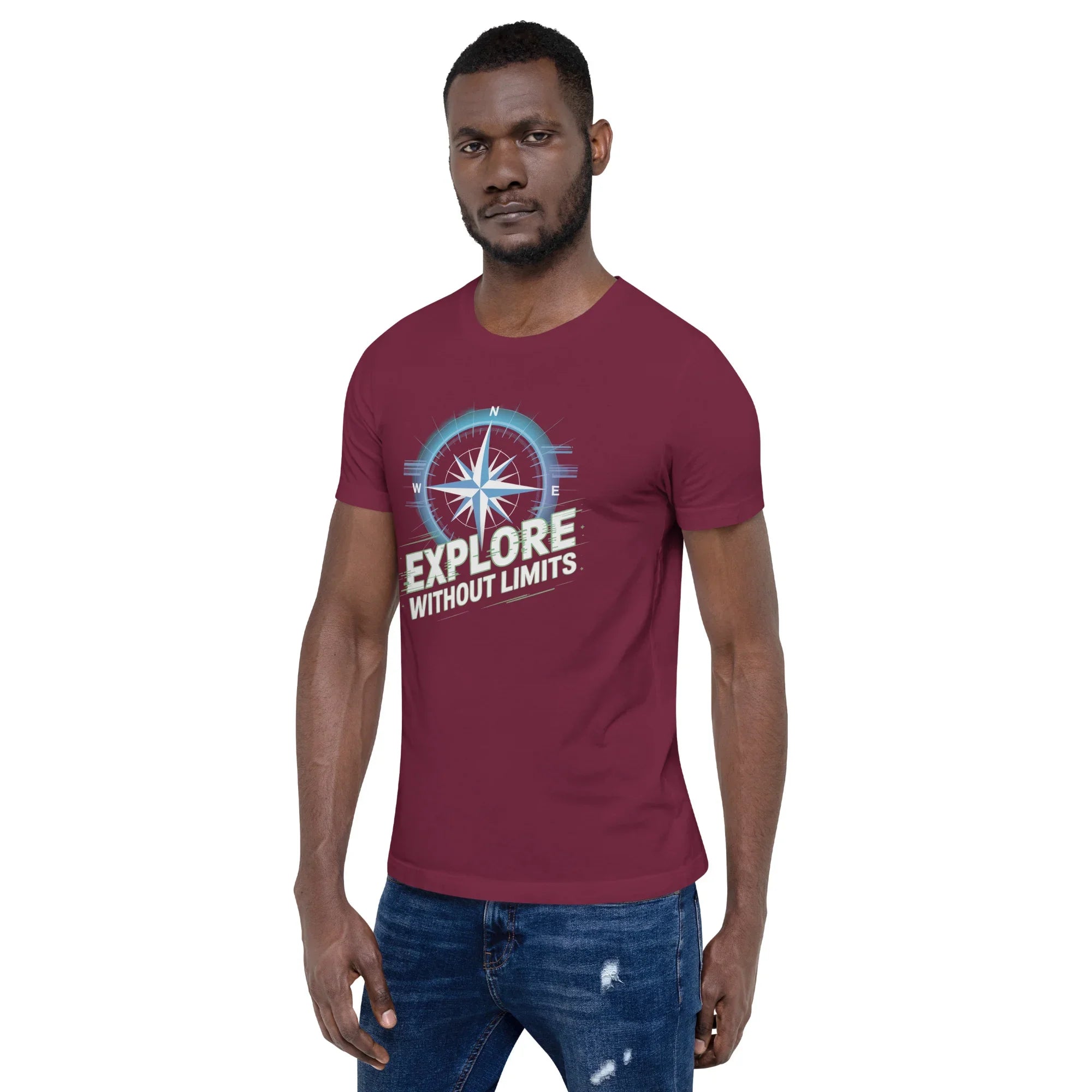 Explore Without Limits Compass T-Shirt – Adventure Open World Apparel - RaZits