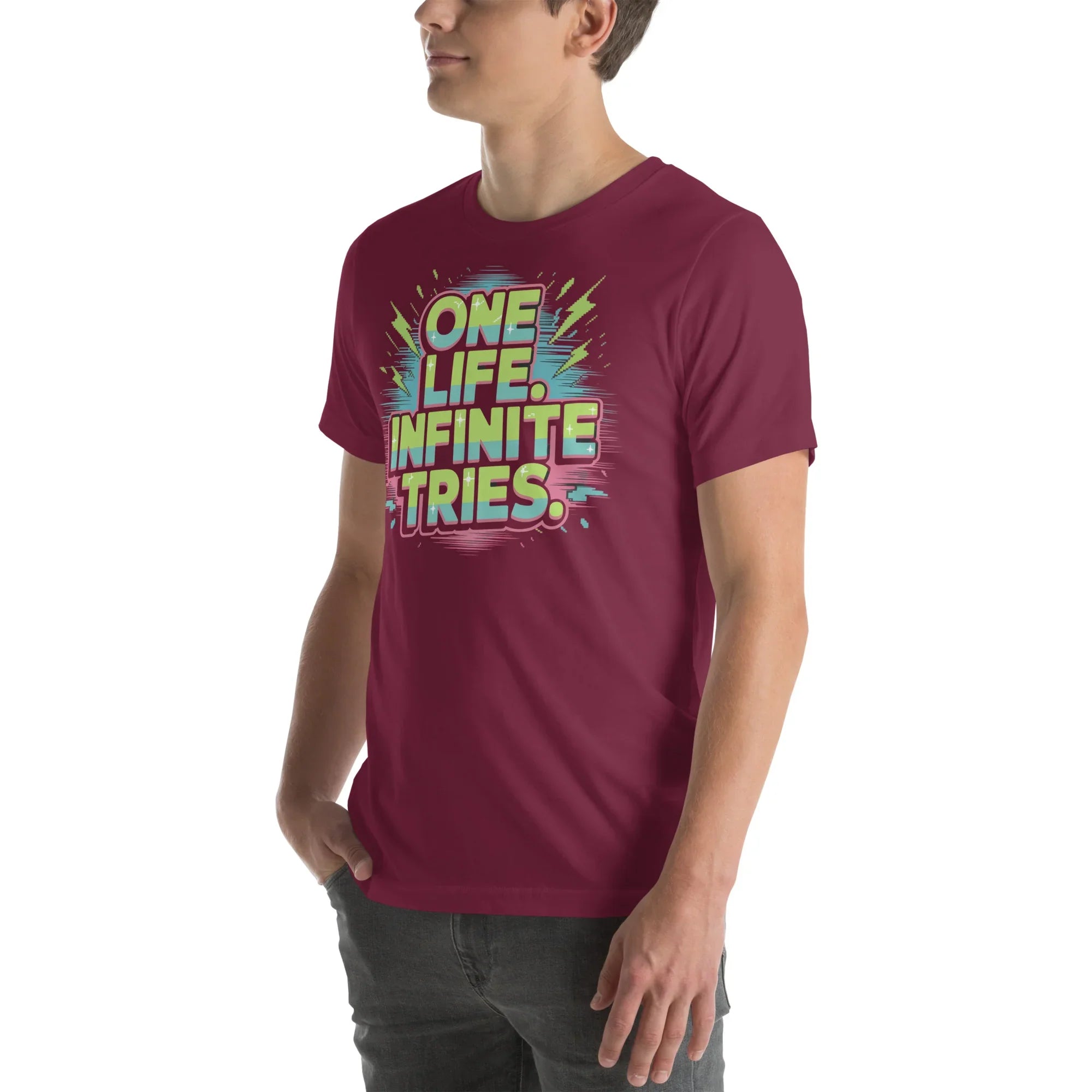 One Life Infinite Tries Roguelike Shirt – Hardcore Gamer Tee - RaZits