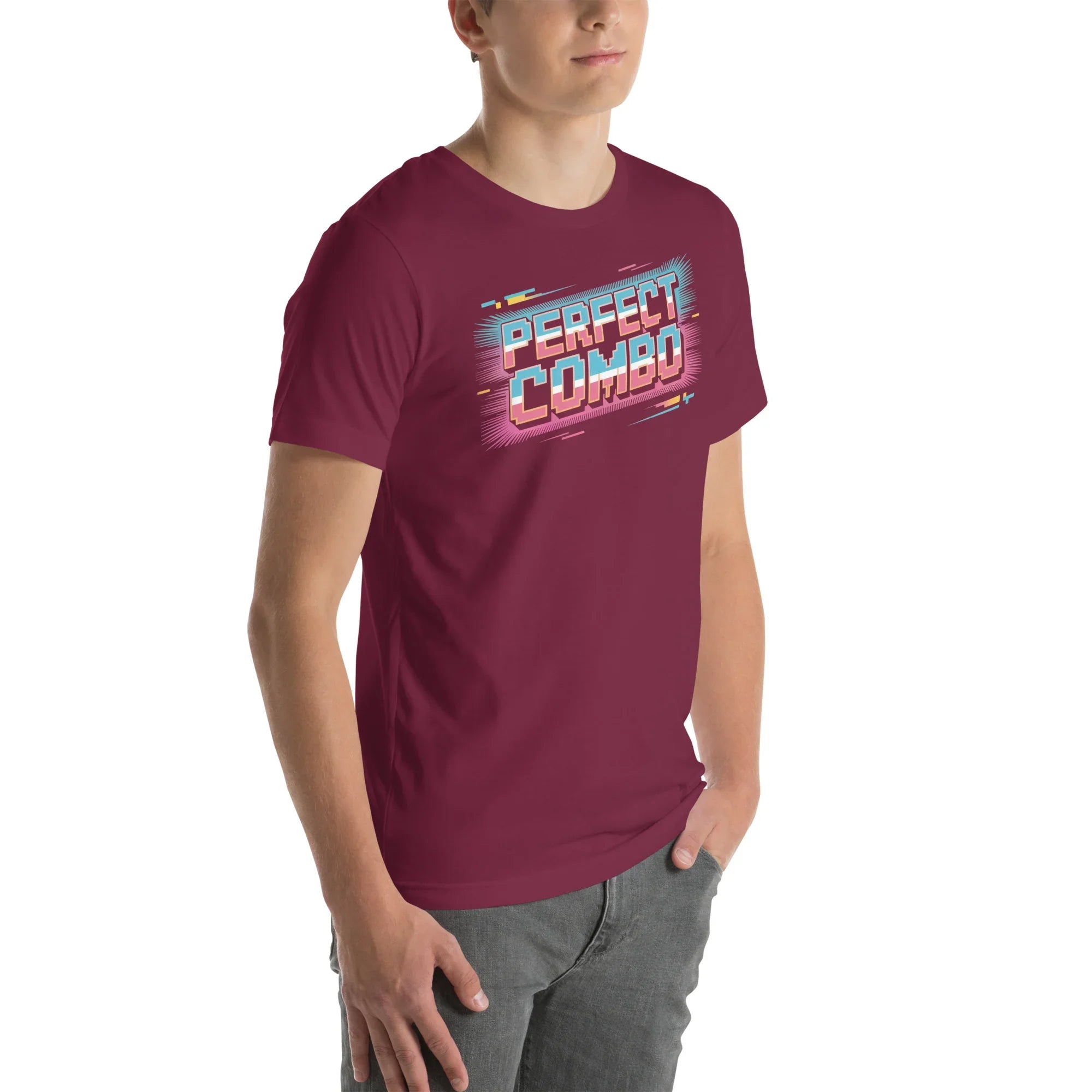 Perfect Combo Retro Arcade Graphic Tee – Pixel Power Burst Design - RaZits
