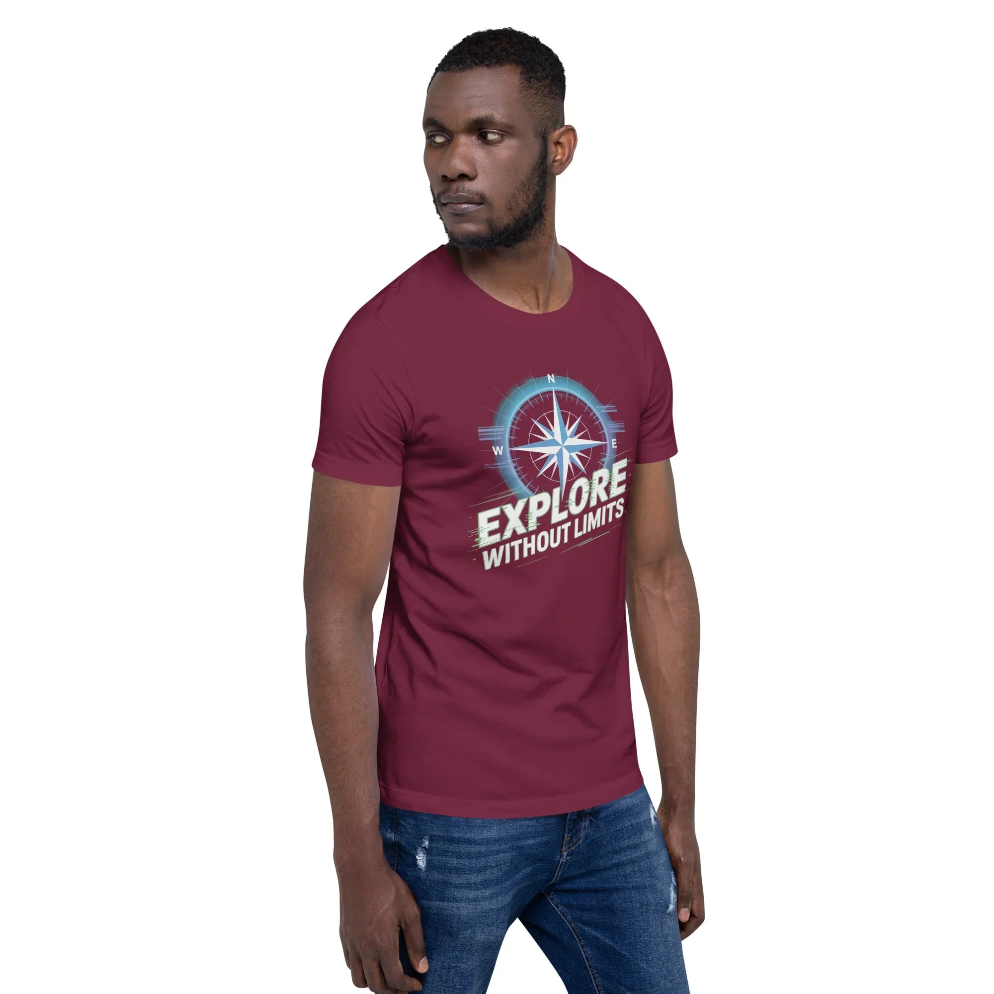 Explore Without Limits Compass T-Shirt – Adventure Open World Apparel - RaZits