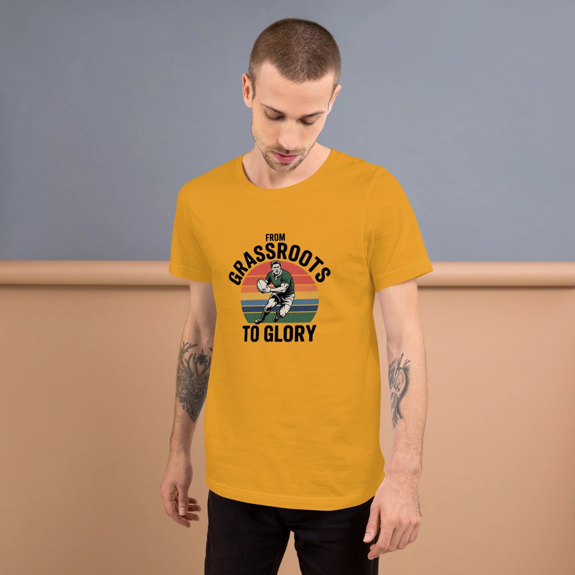 Grassroots to Glory Rugby Tee – Vintage Sport Style - RaZits