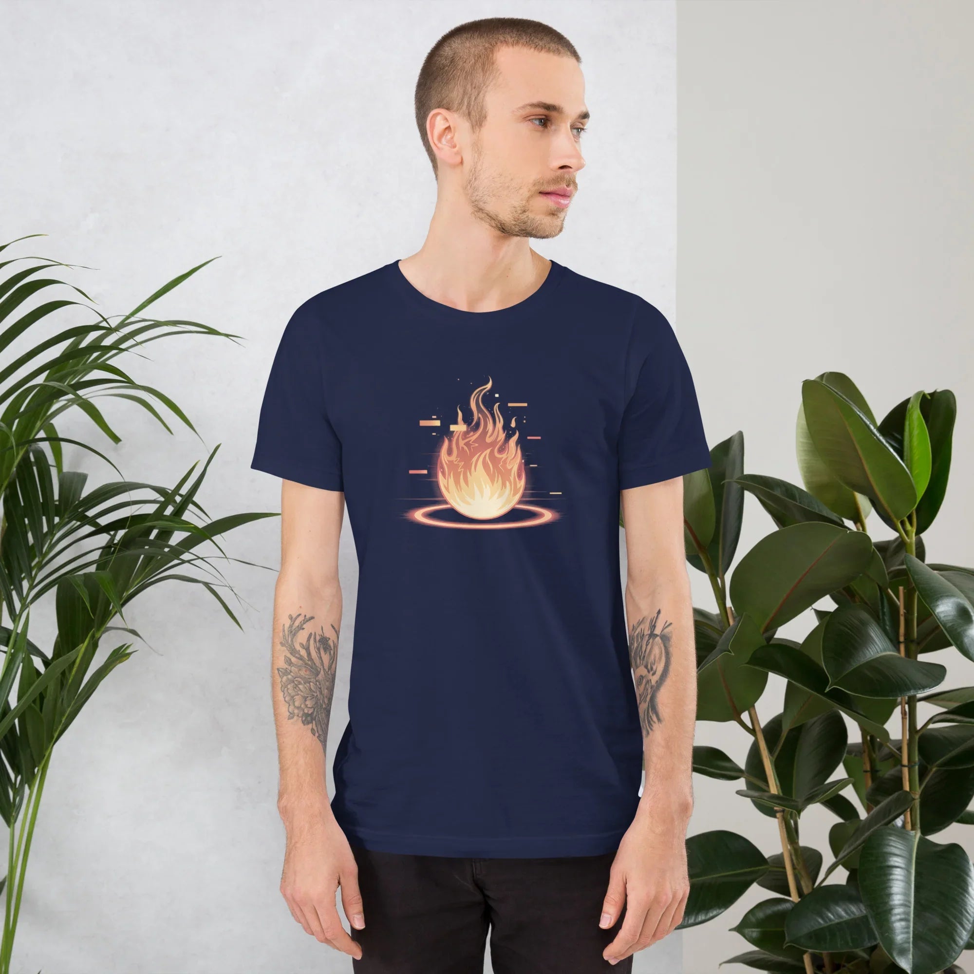 Fireball Graphic Shirt – Flame Energy Apparel for Action Fighters - RaZits