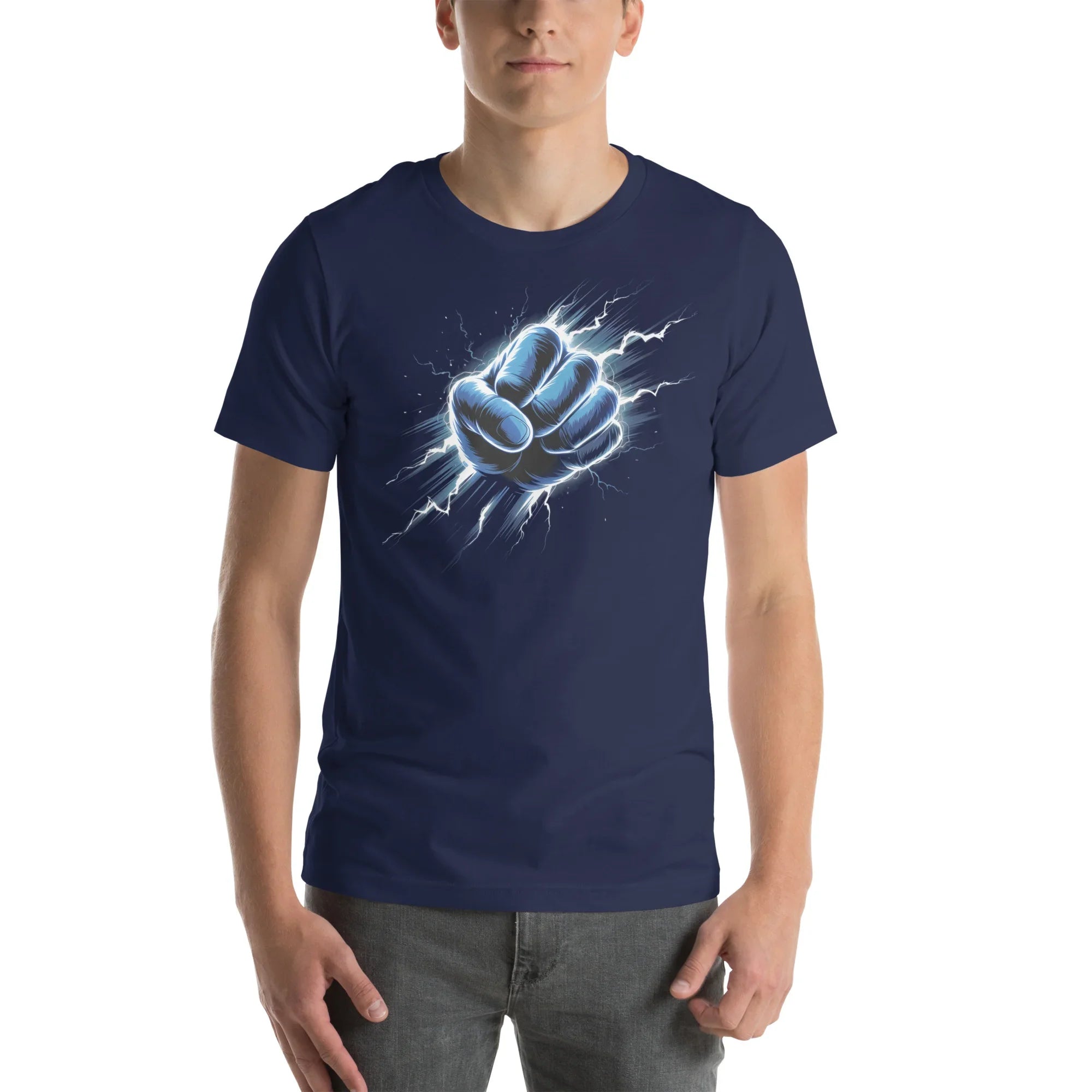 Electric Fist Graphic Shirt – Power Strike Apparel for Action Fighters - RaZits