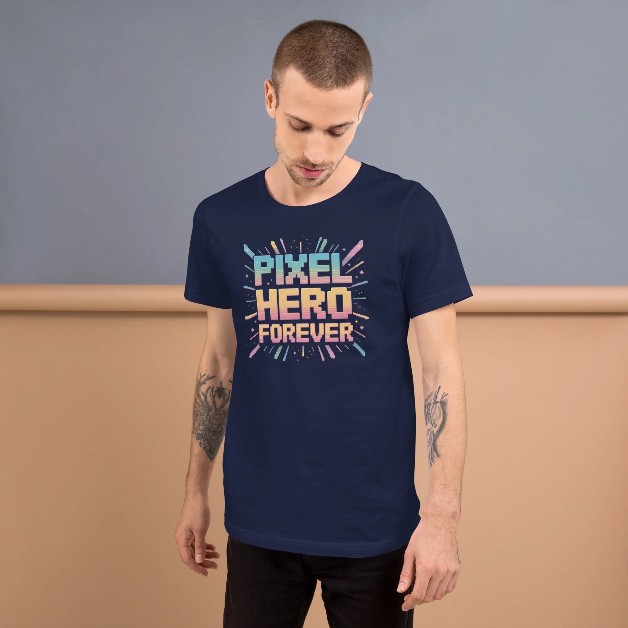 Pixel Hero Forever T-Shirt – Retro Pixel Art Gamer Tee - RaZits