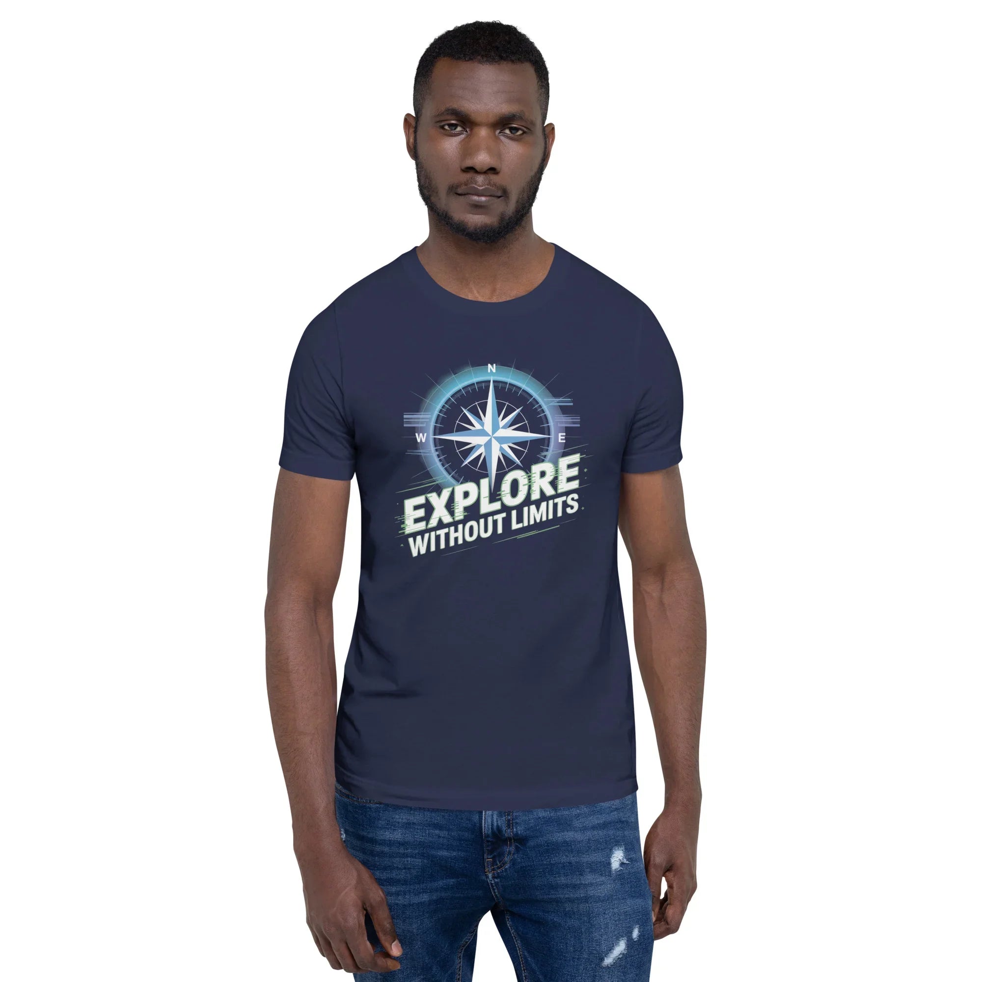 Explore Without Limits Compass T-Shirt – Adventure Open World Apparel - RaZits