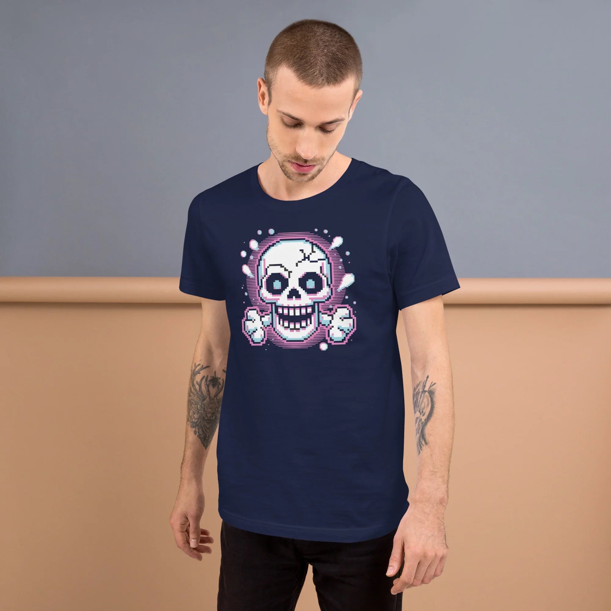 Pixel Skull Roguelike Shirt – Retro Dungeon Tee - RaZits