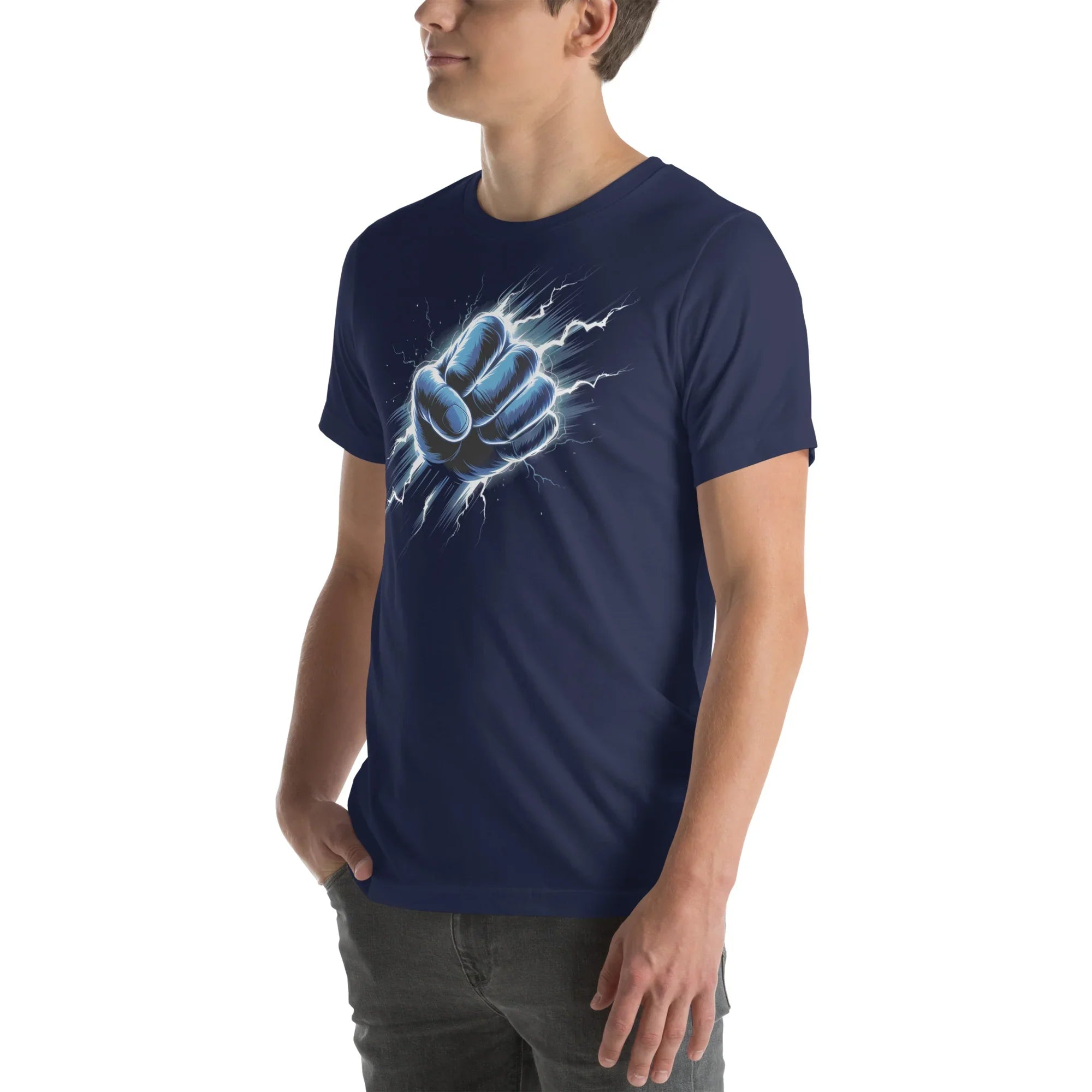 Electric Fist Graphic Shirt – Power Strike Apparel for Action Fighters - RaZits