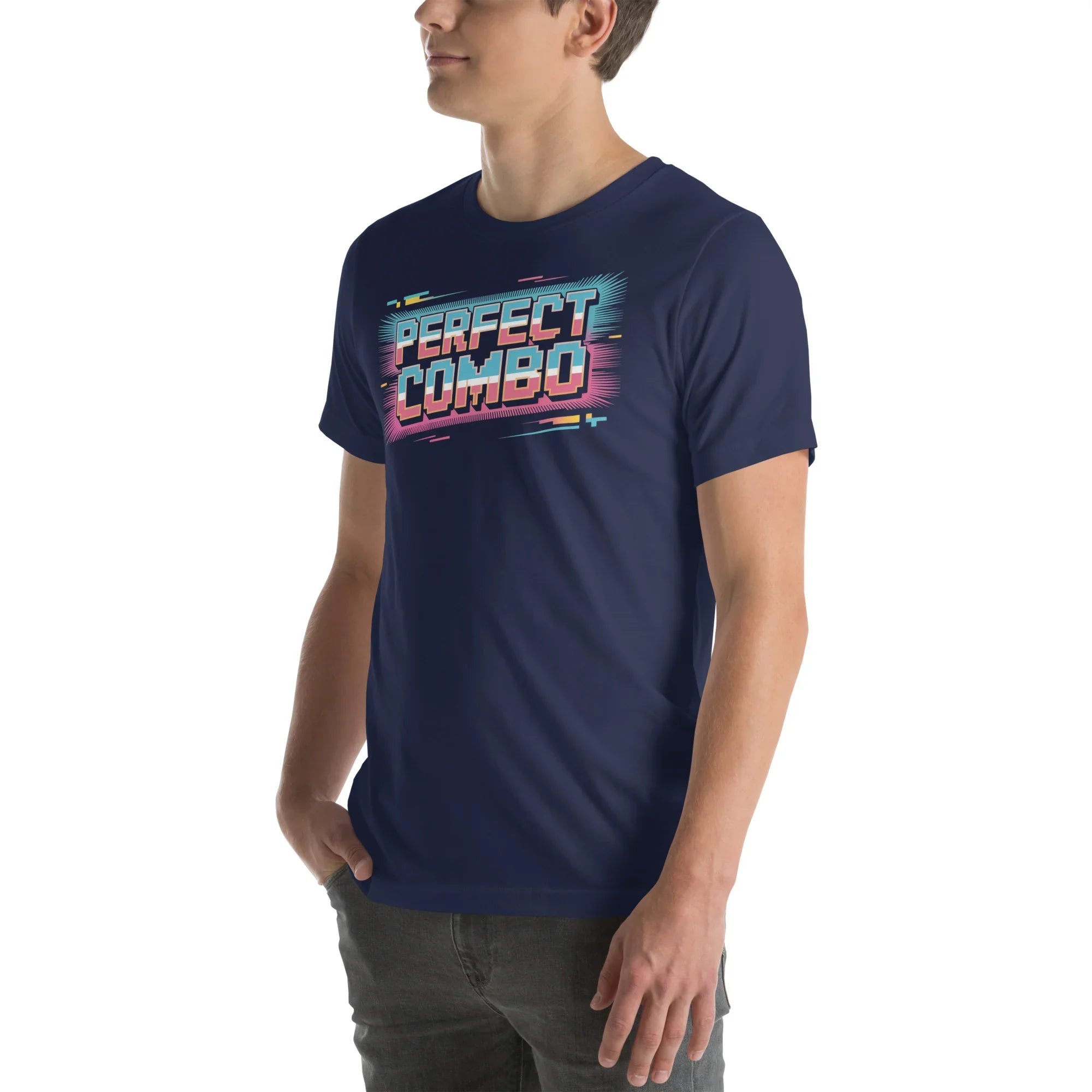 Perfect Combo Retro Arcade Graphic Tee – Pixel Power Burst Design - RaZits