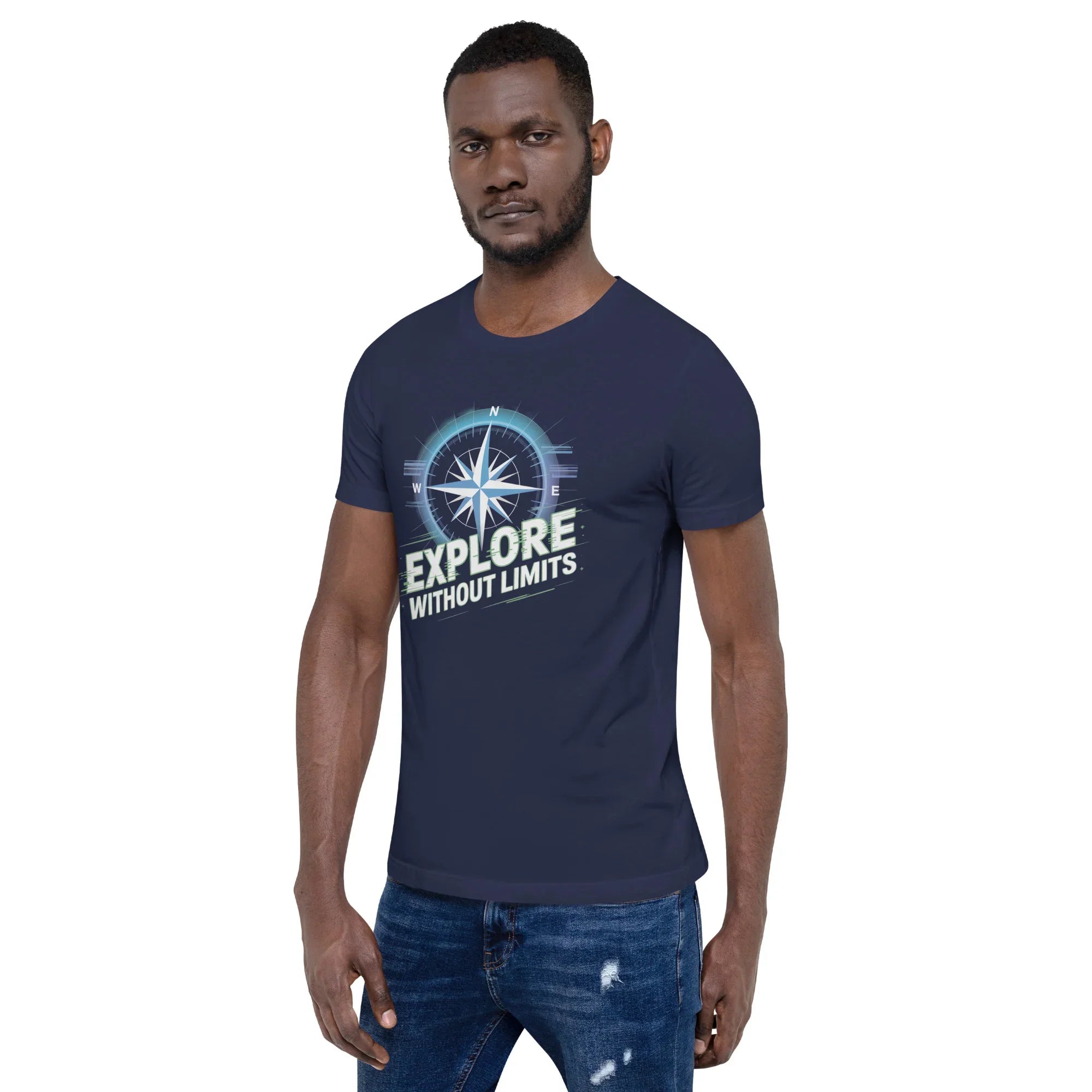 Explore Without Limits Compass T-Shirt – Adventure Open World Apparel - RaZits