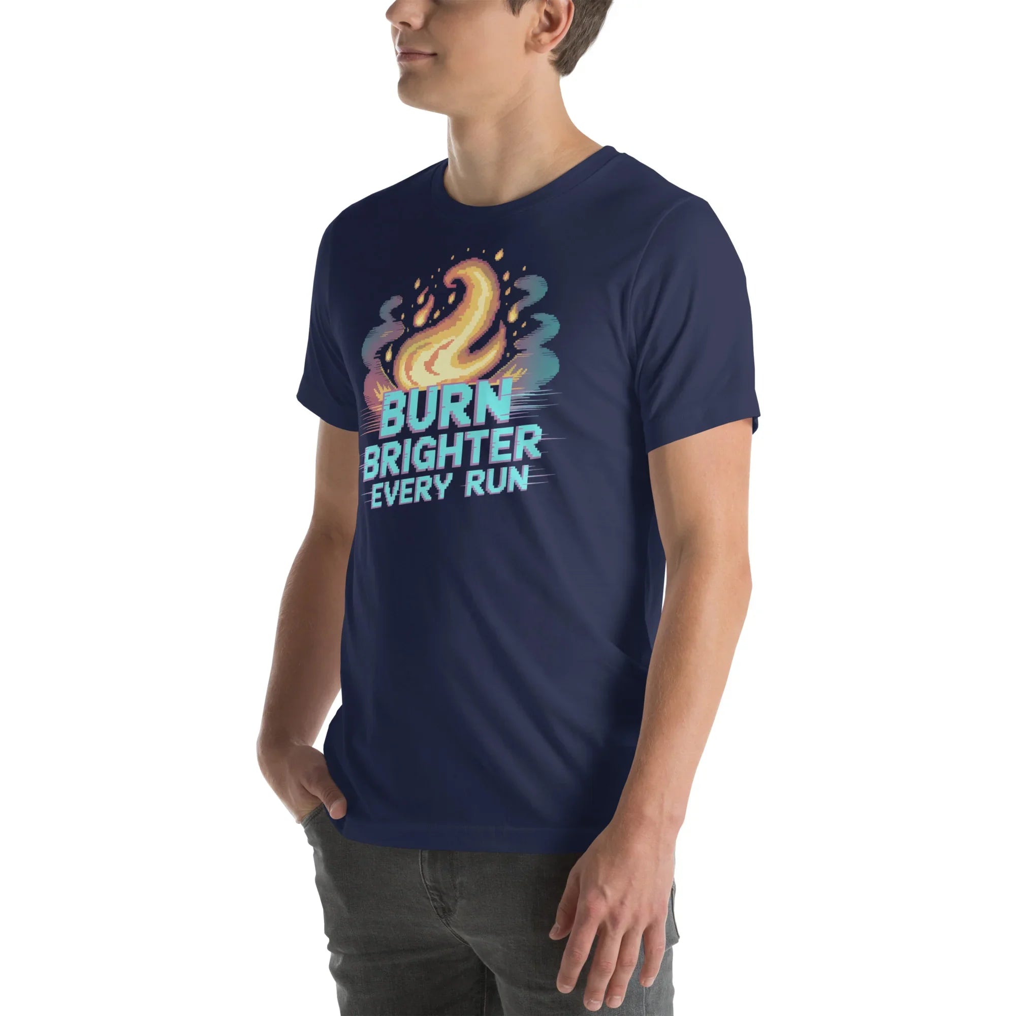 Burn Brighter Shirt – Pixel Flame Roguelike Tee - RaZits