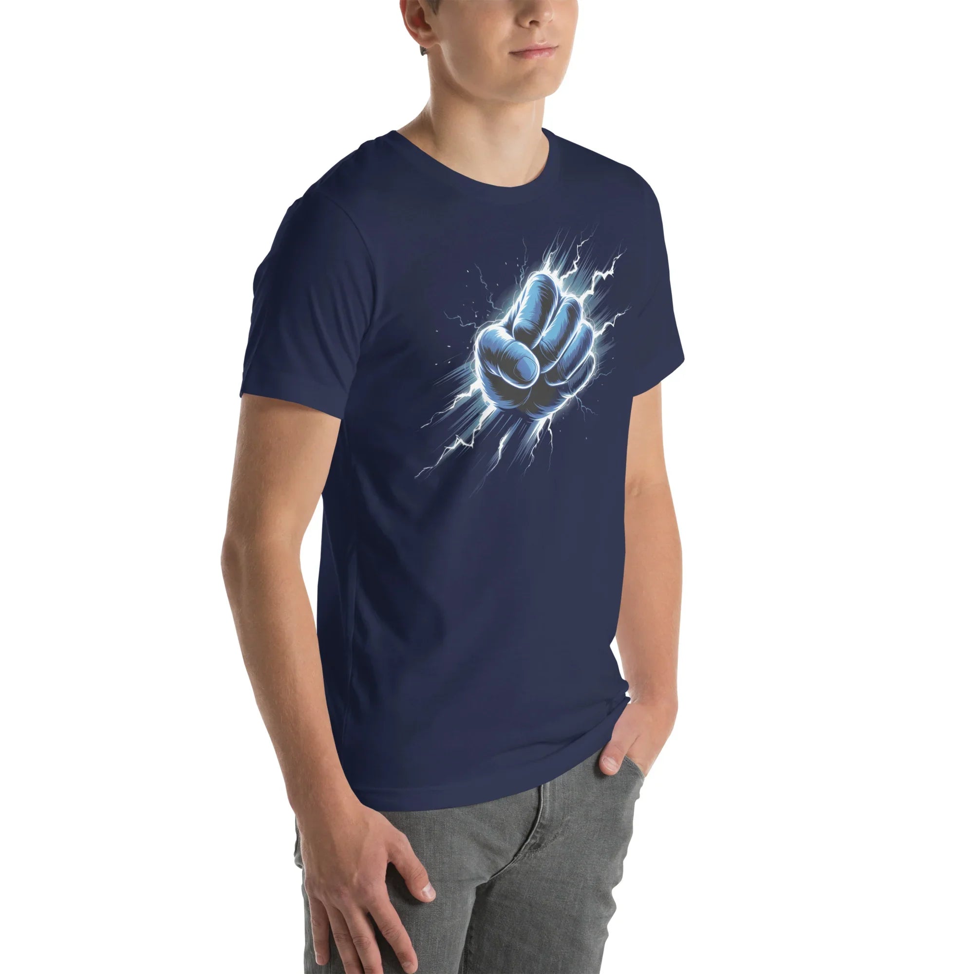 Electric Fist Graphic Shirt – Power Strike Apparel for Action Fighters - RaZits