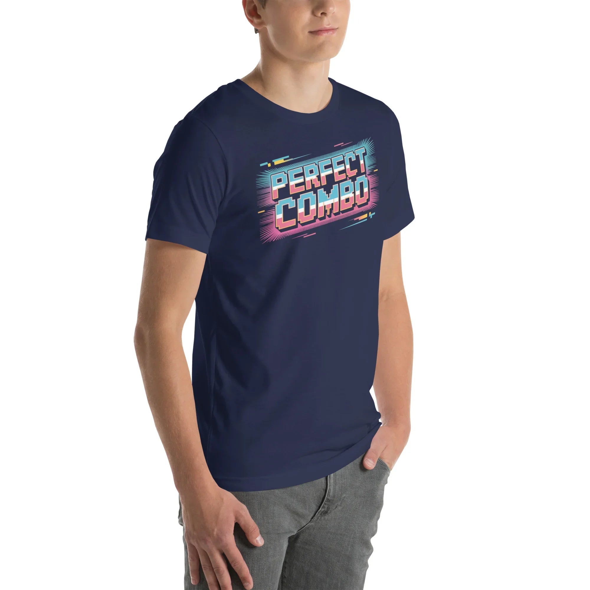 Perfect Combo Retro Arcade Graphic Tee – Pixel Power Burst Design - RaZits