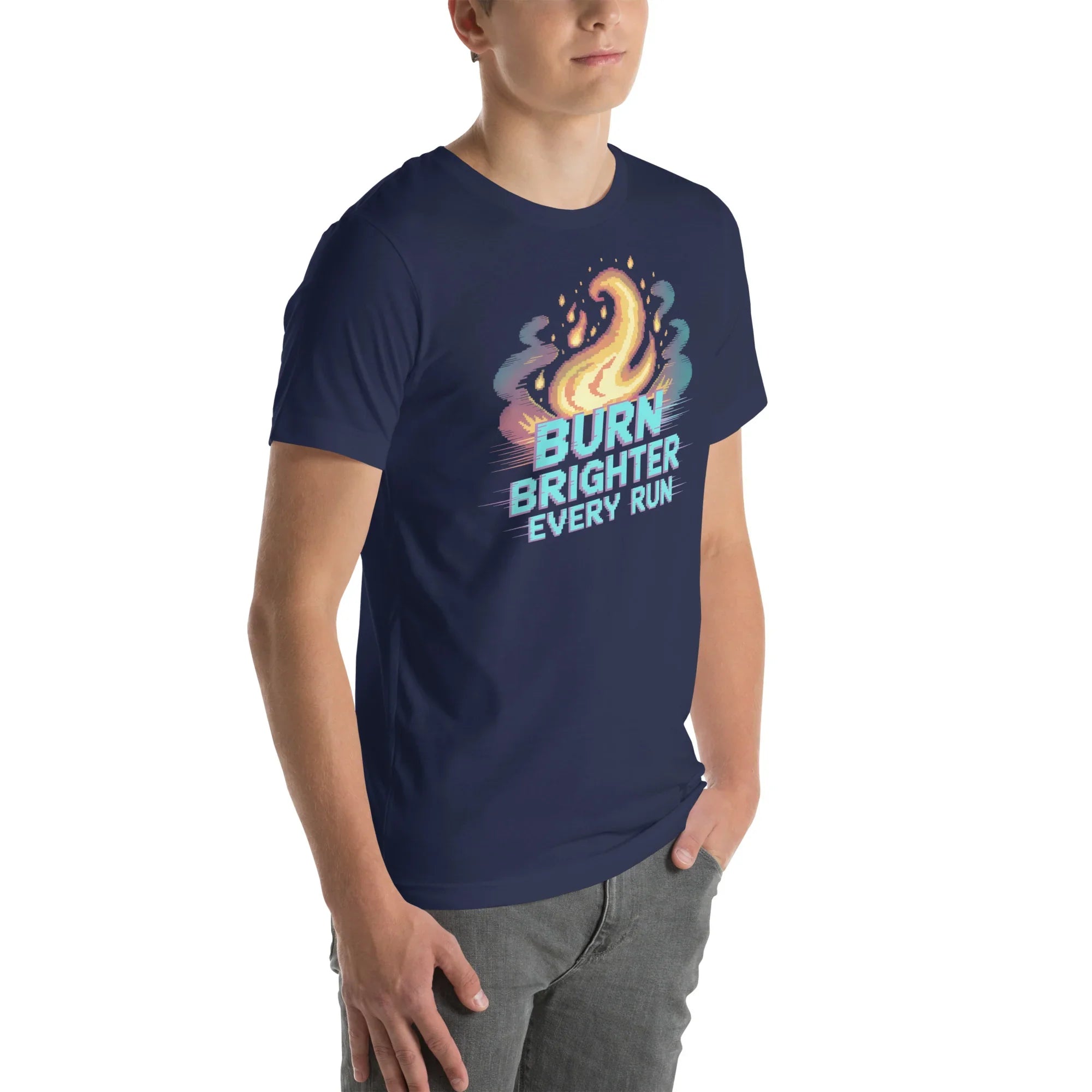 Burn Brighter Shirt – Pixel Flame Roguelike Tee - RaZits
