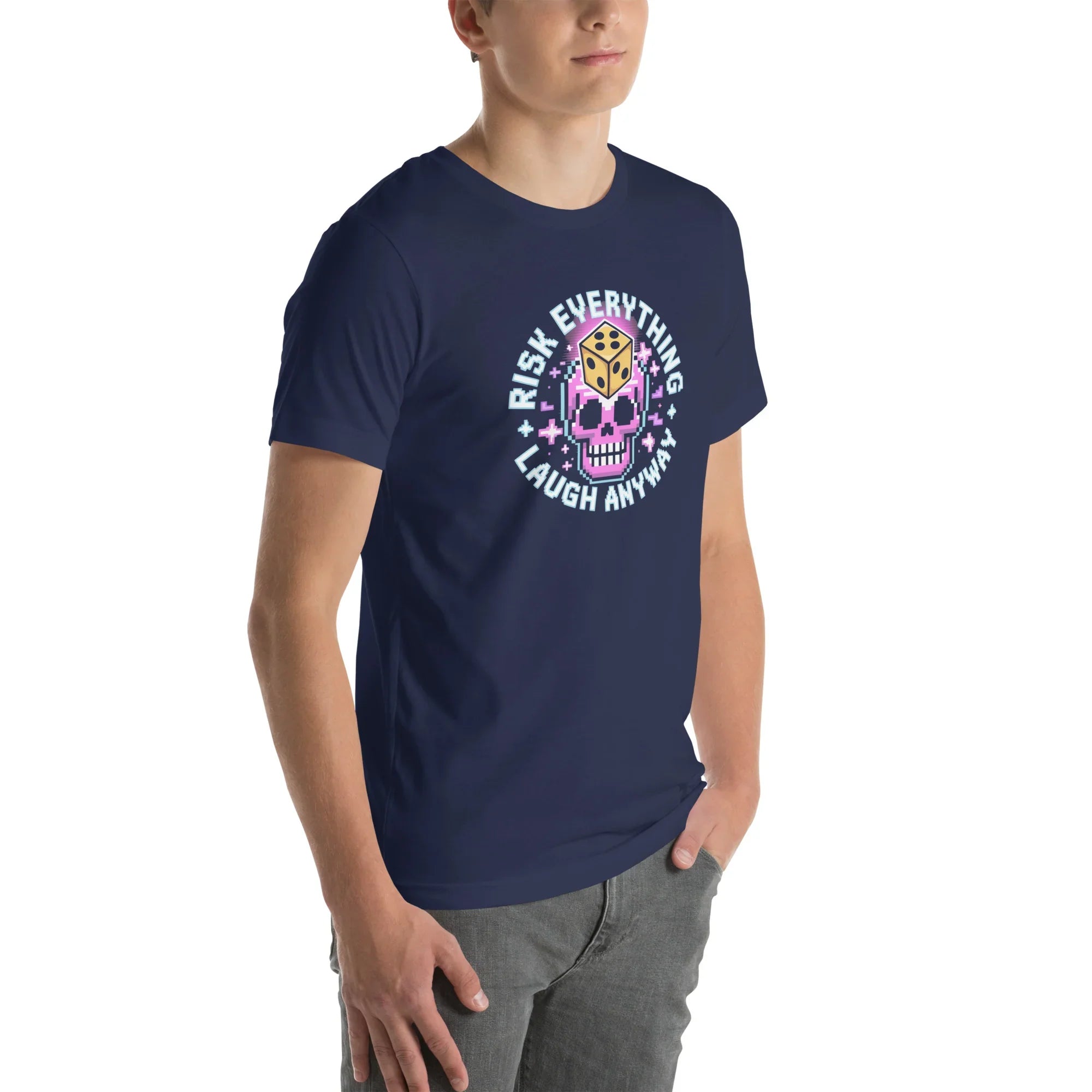 Risk Everything Roguelike Skull Shirt – Dice of Fate Gamer Tee - RaZits